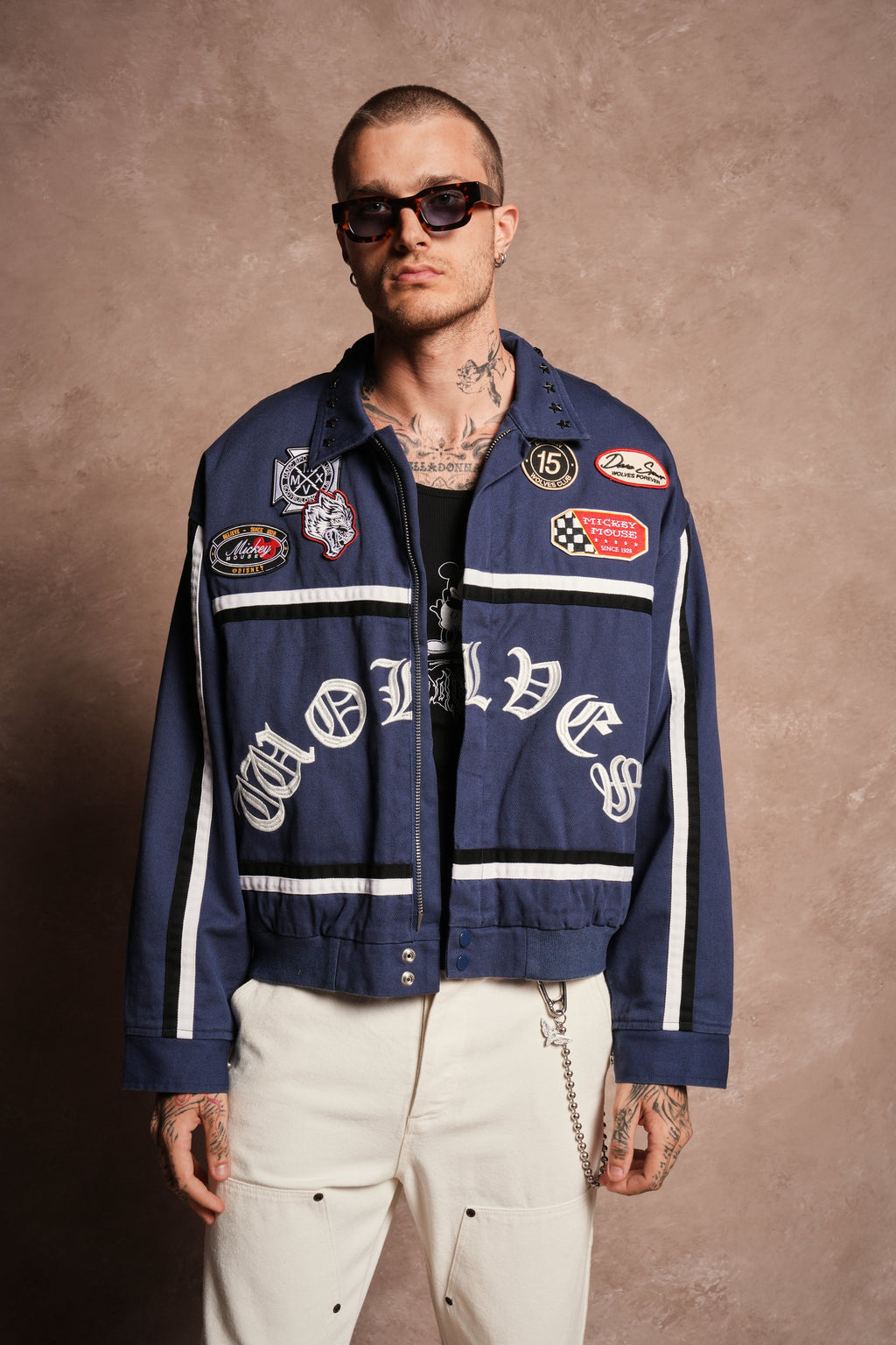Mickey Frvr Big Moe Jacket in Navy