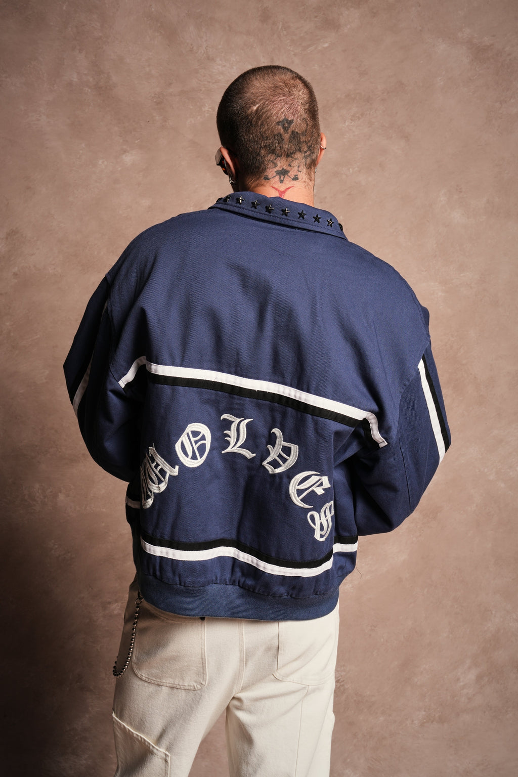 Mickey Frvr Big Moe Jacket in Navy
