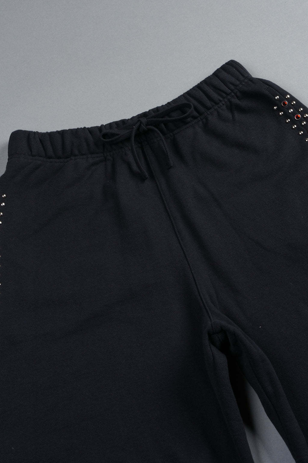 Stud Muerto Grunge Oversized Raw Hem Post Lounge Sweat Shorts In Black