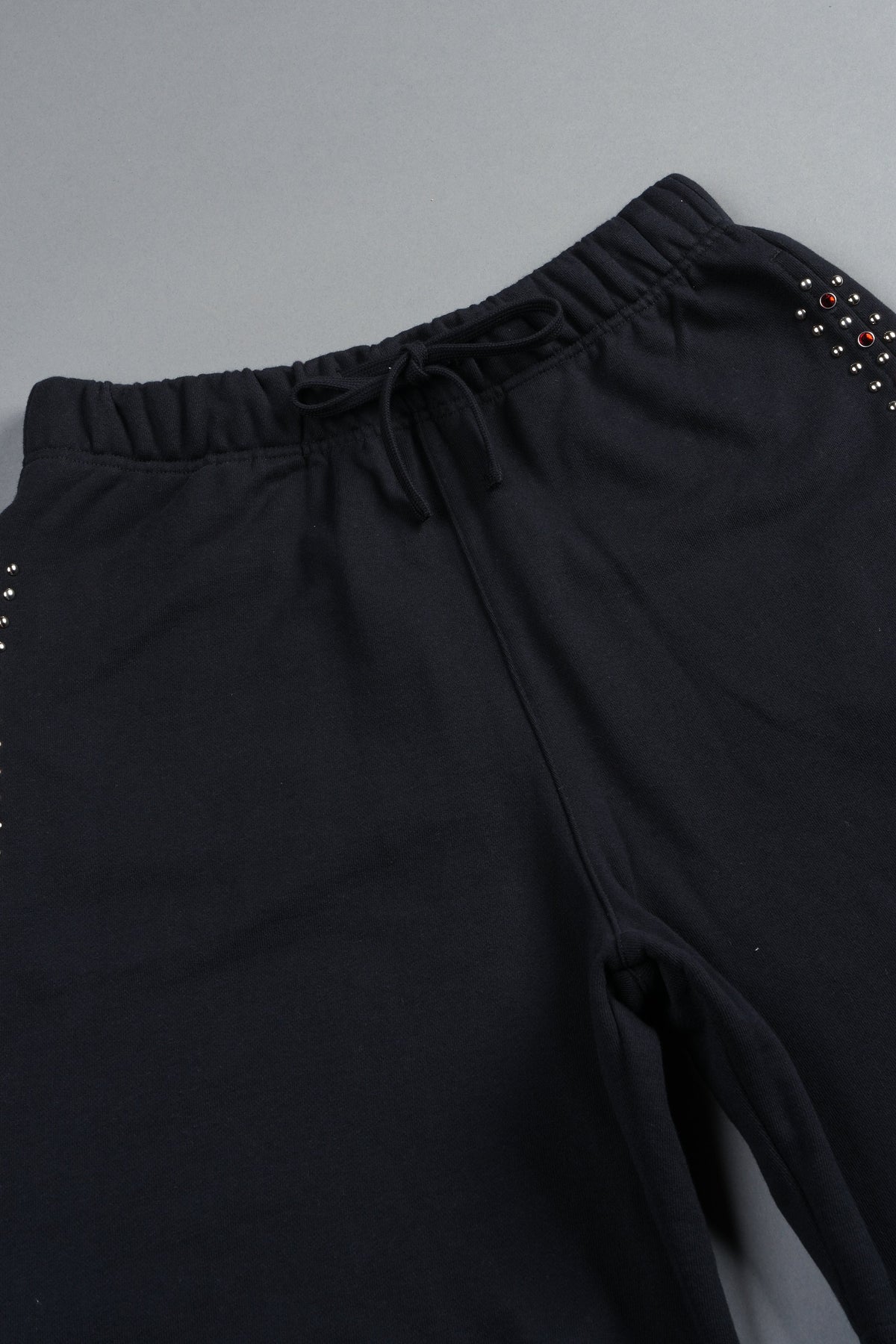 Stud Muerto Grunge Oversized Raw Hem Post Lounge Sweat Shorts In Black