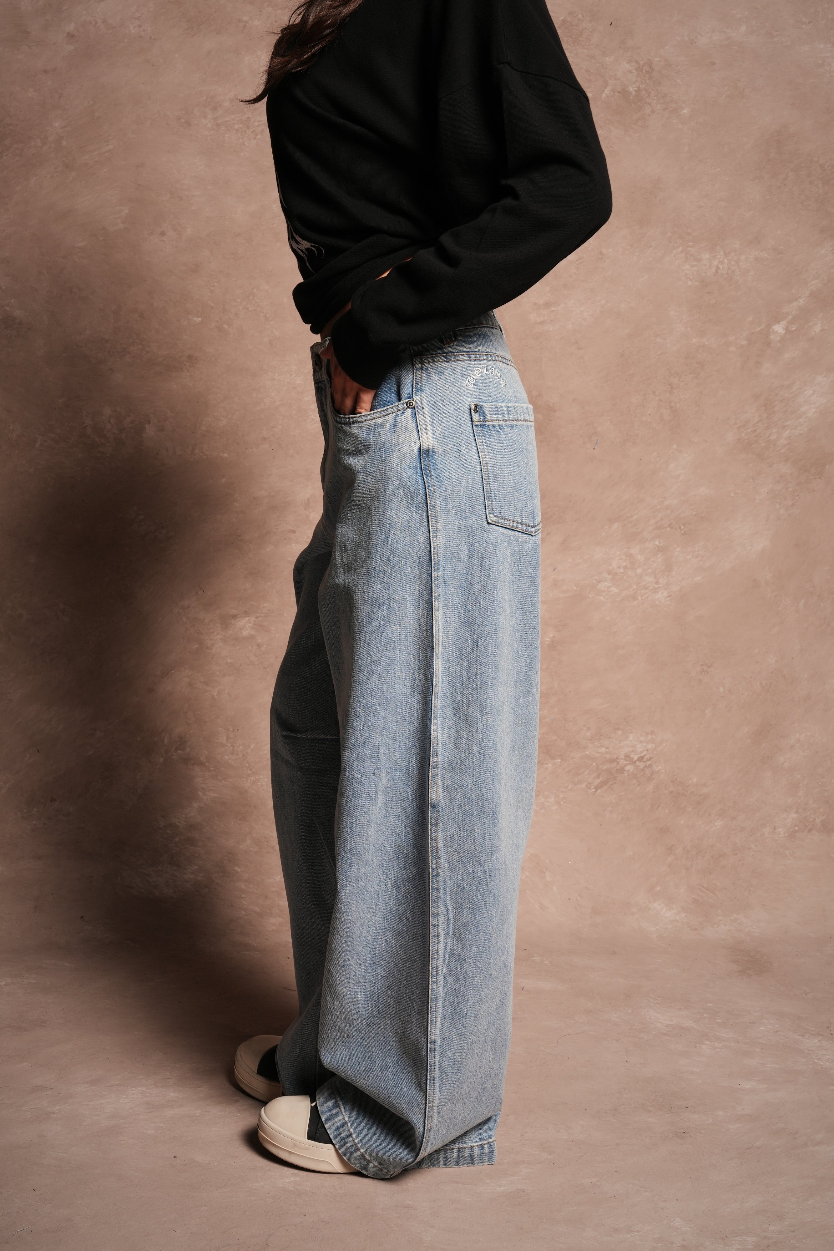 Wolves Chopper Brooklyn Denim Jeans in Light Wash