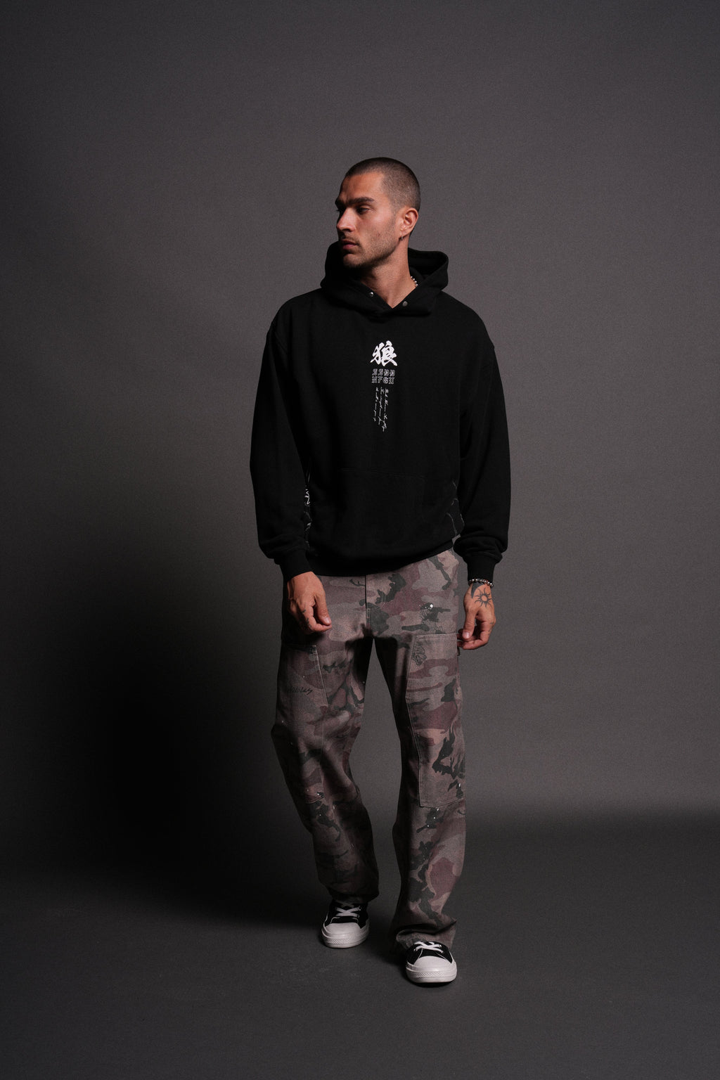 Baki Hanma "Pierce" Hoodie in Black — imagem 5