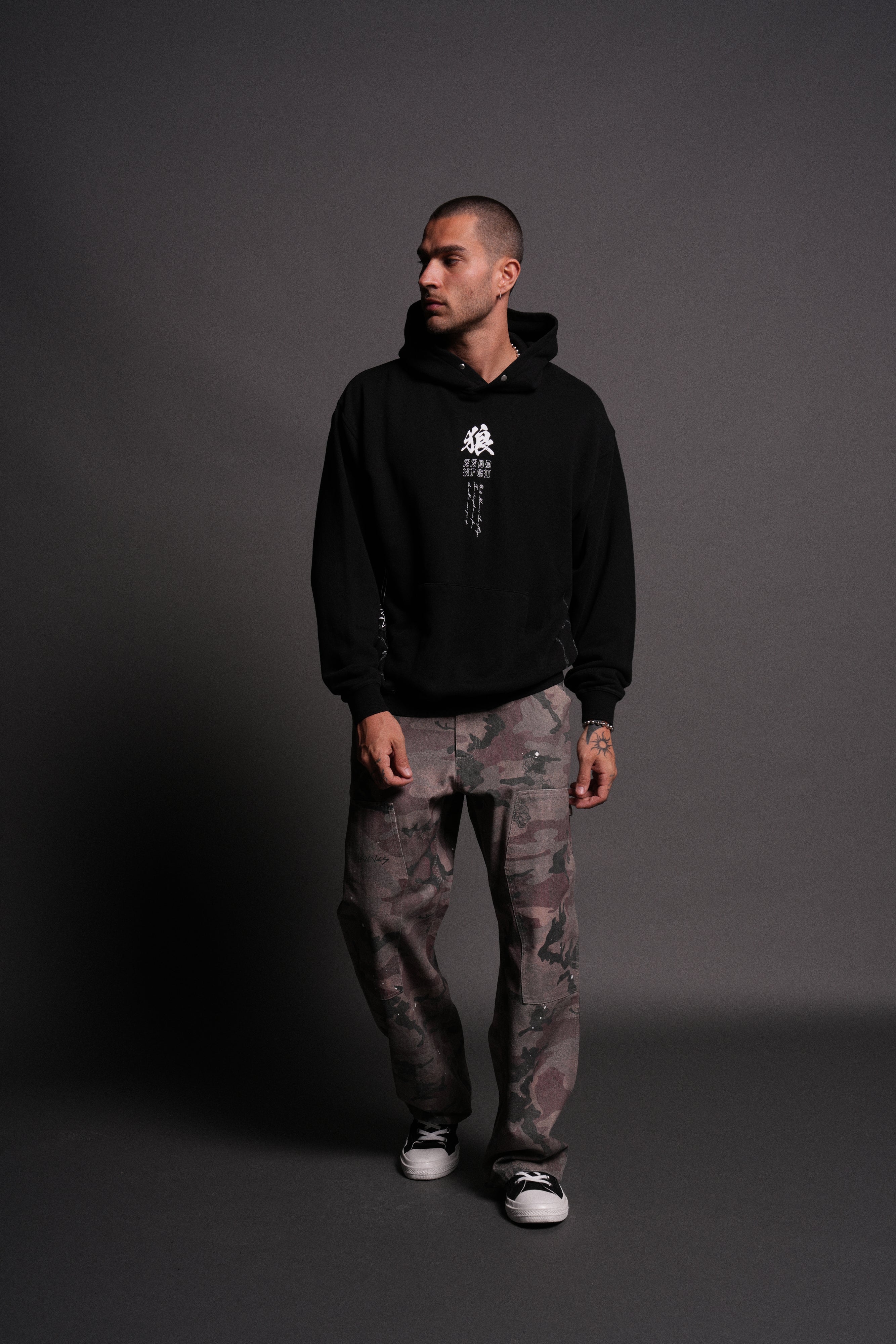Baki Hanma "Pierce" Hoodie in Black — imagem 5