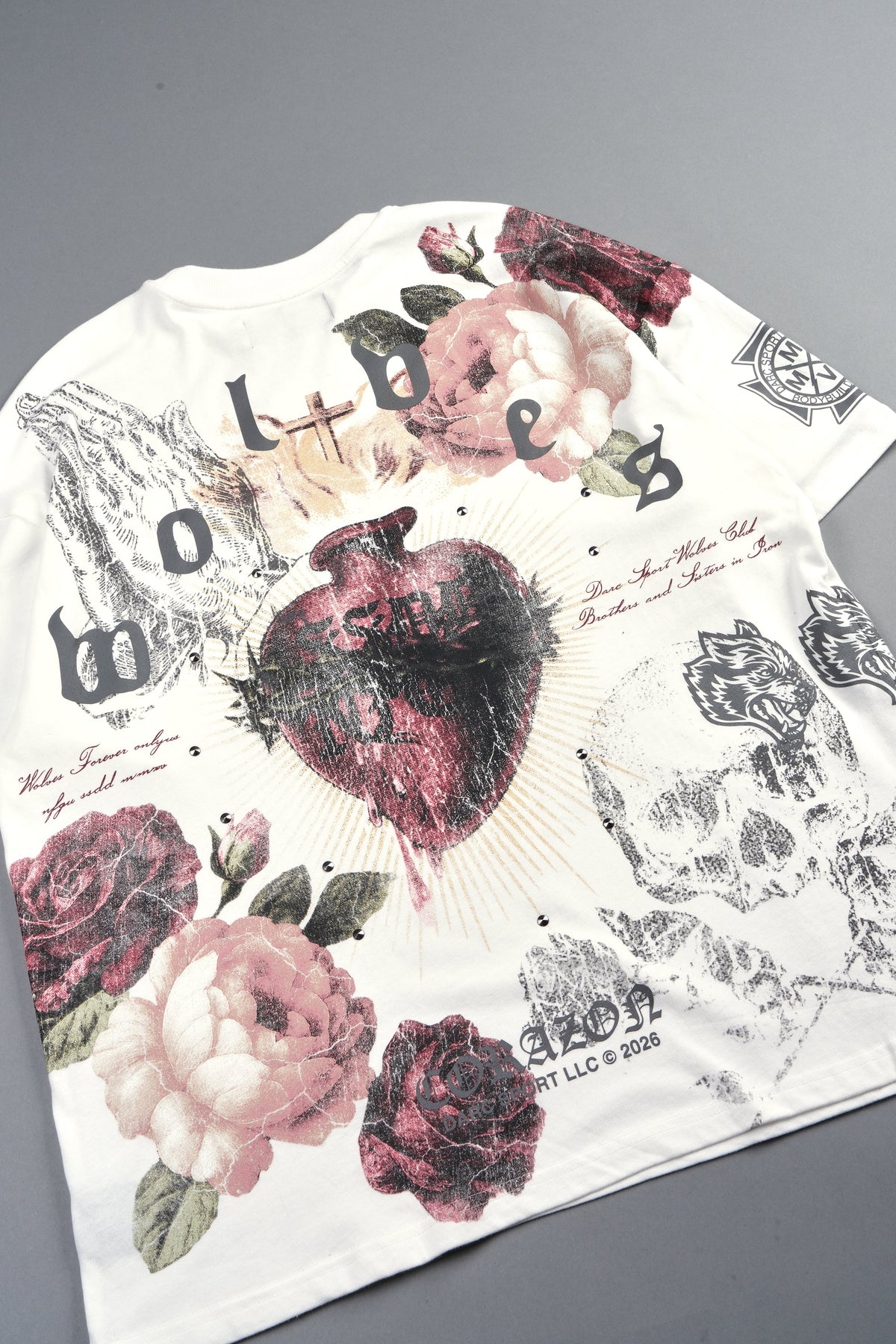 Darc Corazon Premium Oversized Tee In Cream
