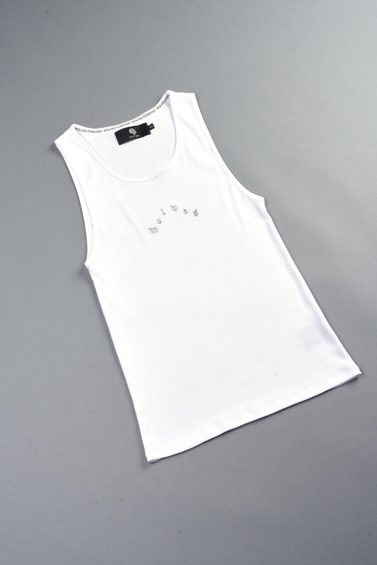 Pyramid Ribbed Tank V2 In White