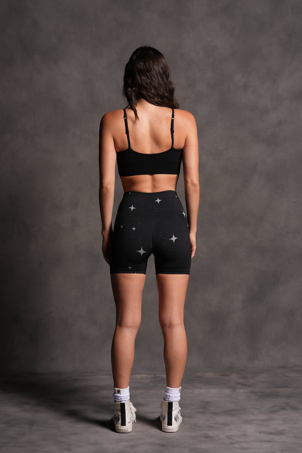 Darc Script Everson Seamless "Training" Shorts in Black/White Starry Night
