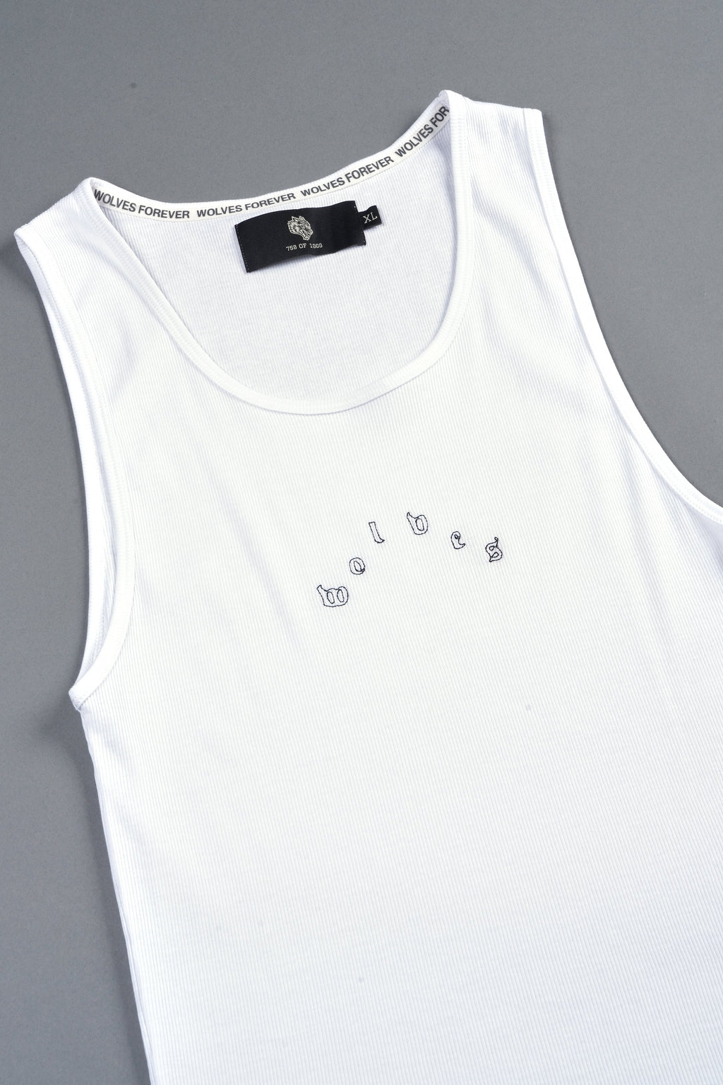 Pyramid Ribbed Tank V2 In White