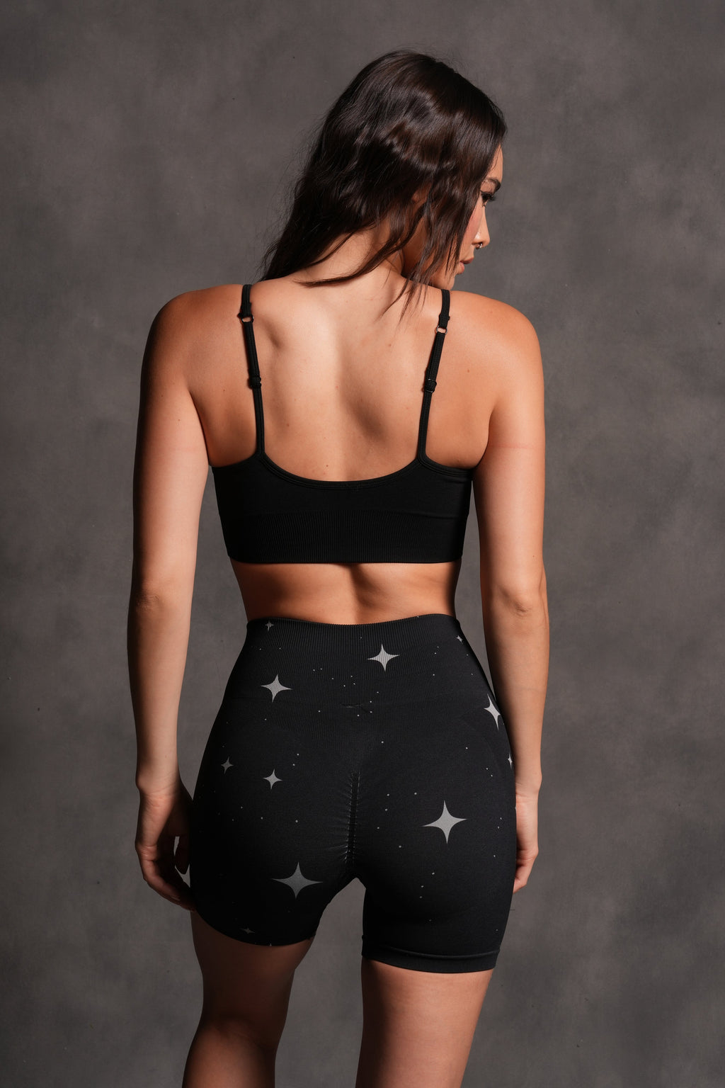 Darc Script Everson Seamless "Training" Shorts in Black/White Starry Night