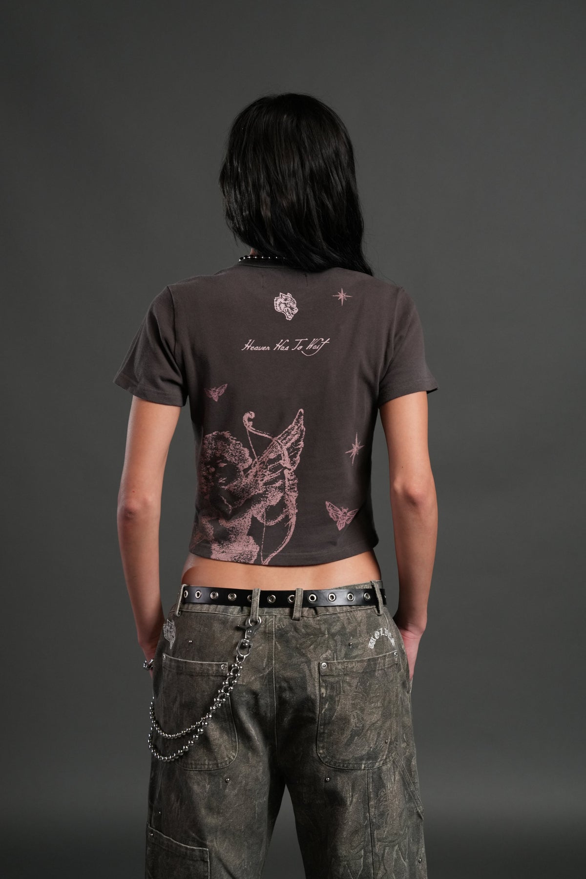 Sacred Flash "Timeless" Tee in Darc Brown Drift Wash - imagem 2