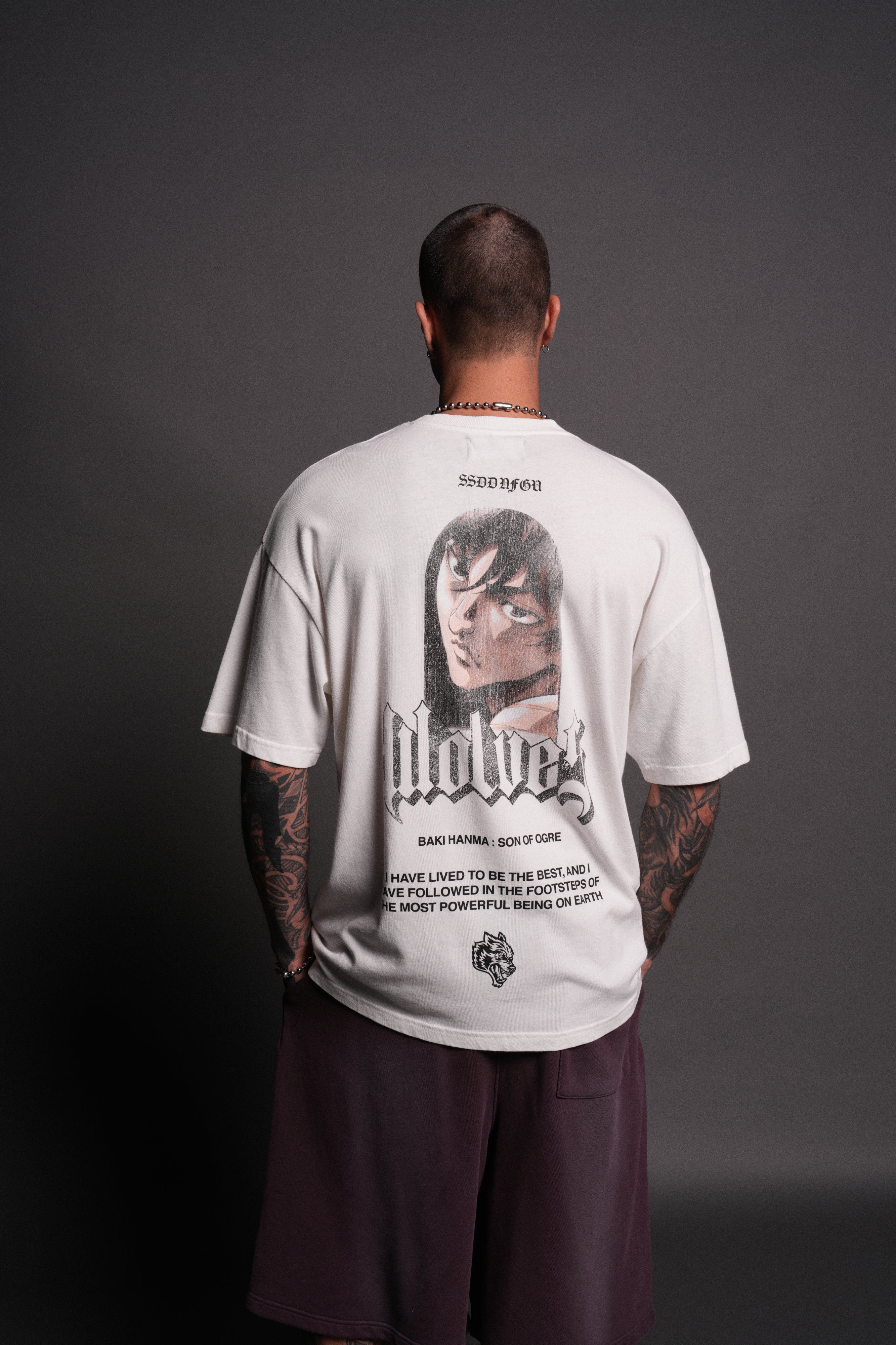 Determined "Premium" Oversized Tee in Cream — imagem 4