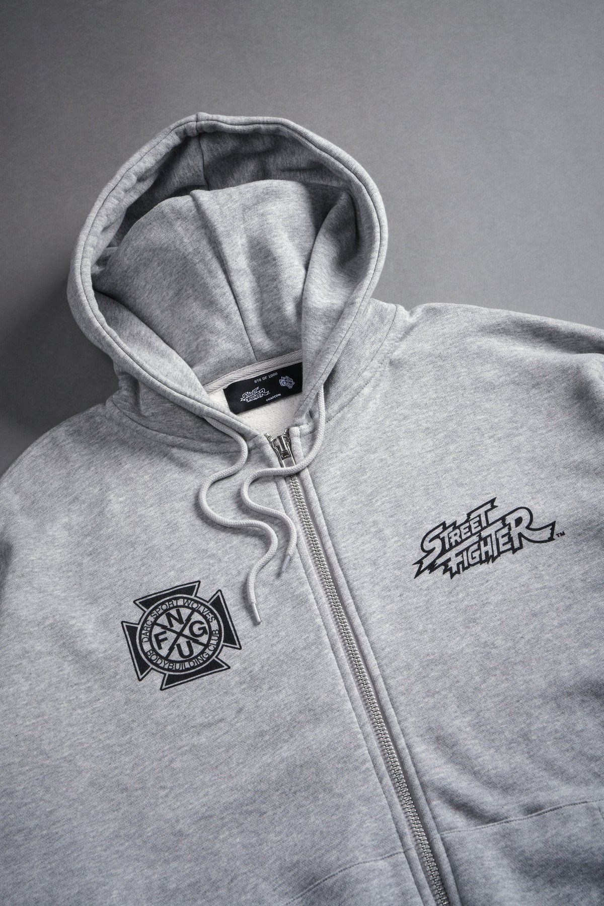 Final Boss "Chambers" Zip Hoodie in Light Athletic Gray - imagem 7
