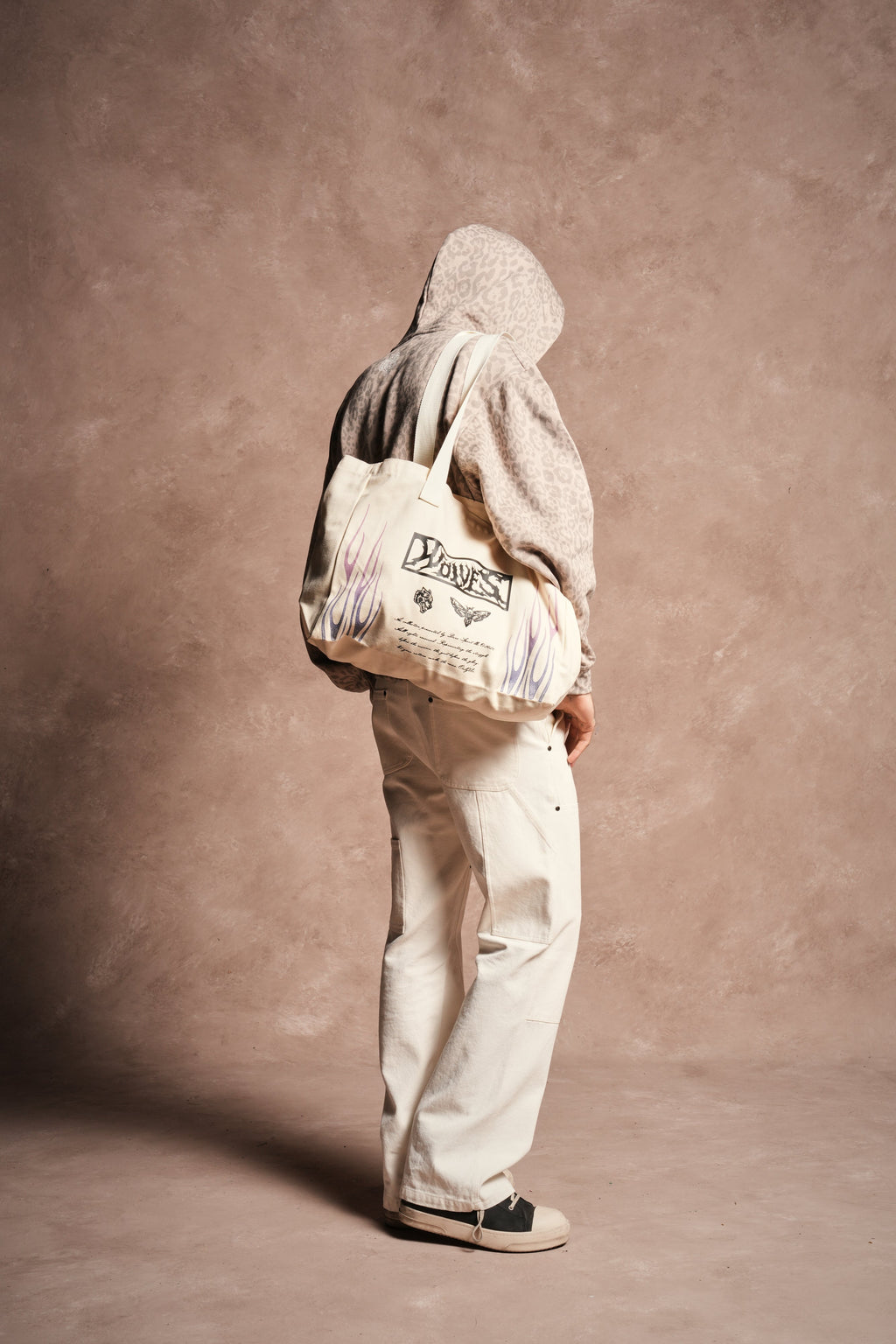 Mickey Forever Canvas Tote in Cream