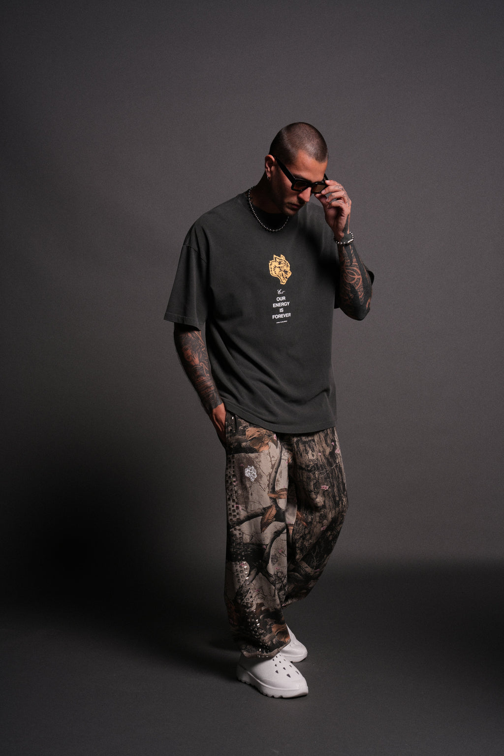 Hanma Legacy "Premium" Oversized Tee in Wolf Gray — imagem 5