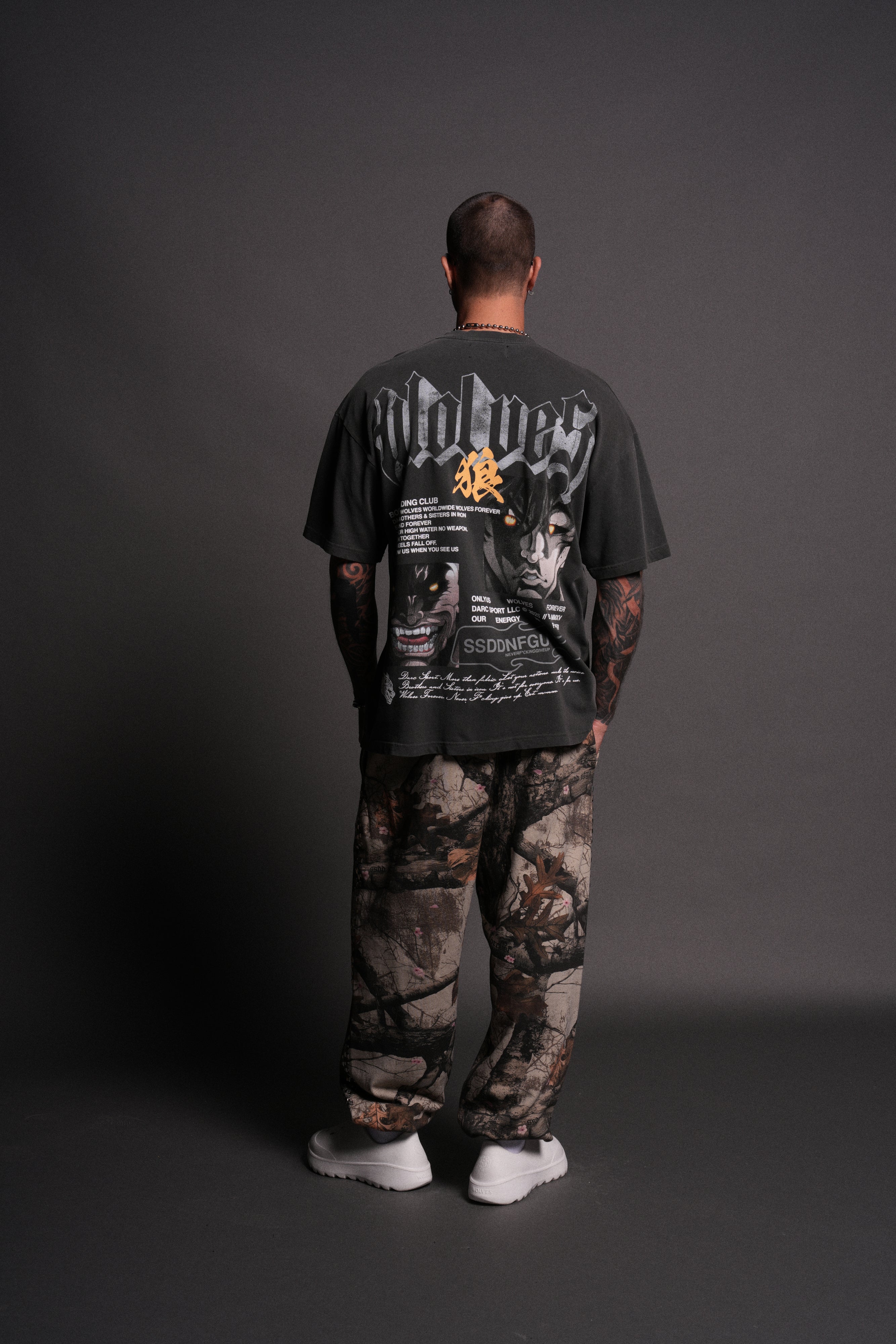 Hanma Legacy "Premium" Oversized Tee in Wolf Gray — imagem 6