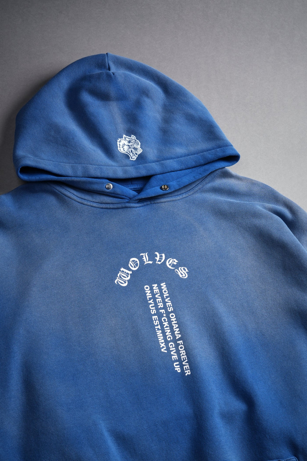 FULL SEND "PIERCE" HOODIE IN DARC COBALT DRIFT WASH