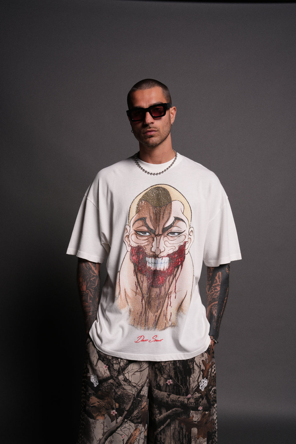 Enraged "Premium" Oversized Tee in Cream — imagem 4