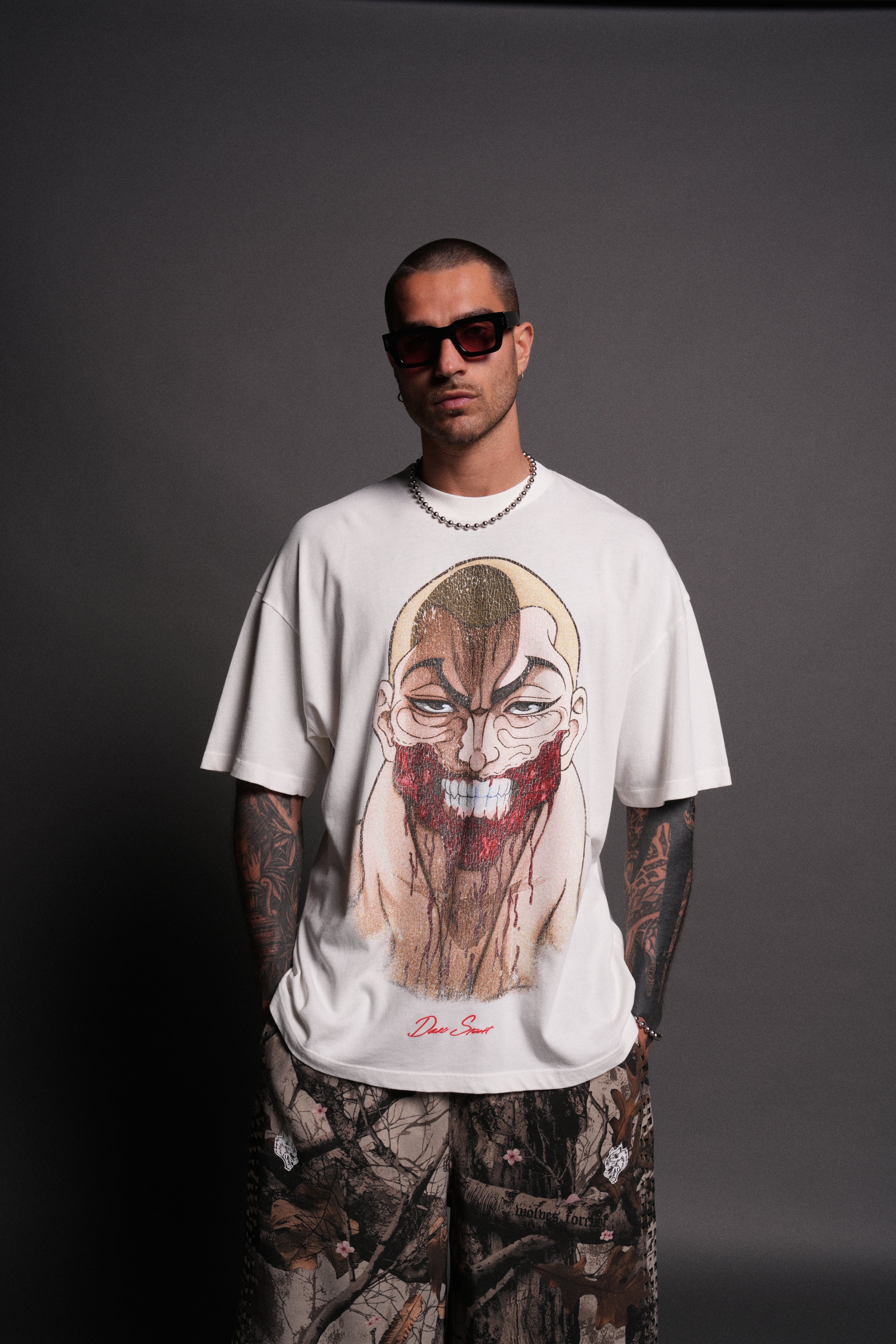 Enraged "Premium" Oversized Tee in Cream — imagem 4