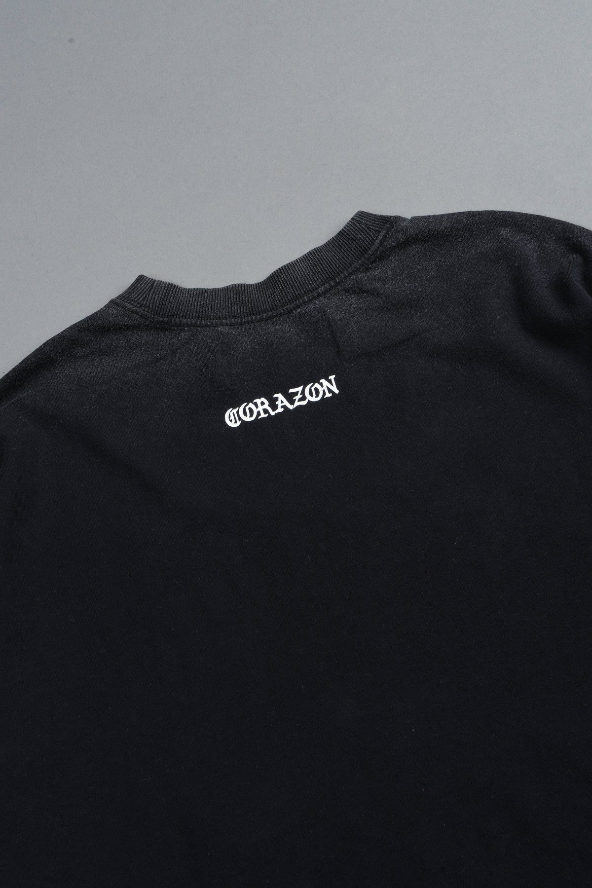El Rosario Grunge Raw Hem Box Cut Tee In Black
