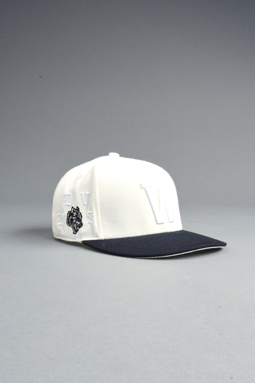 Nuestra Senora Fitted Cap In Cream/Black