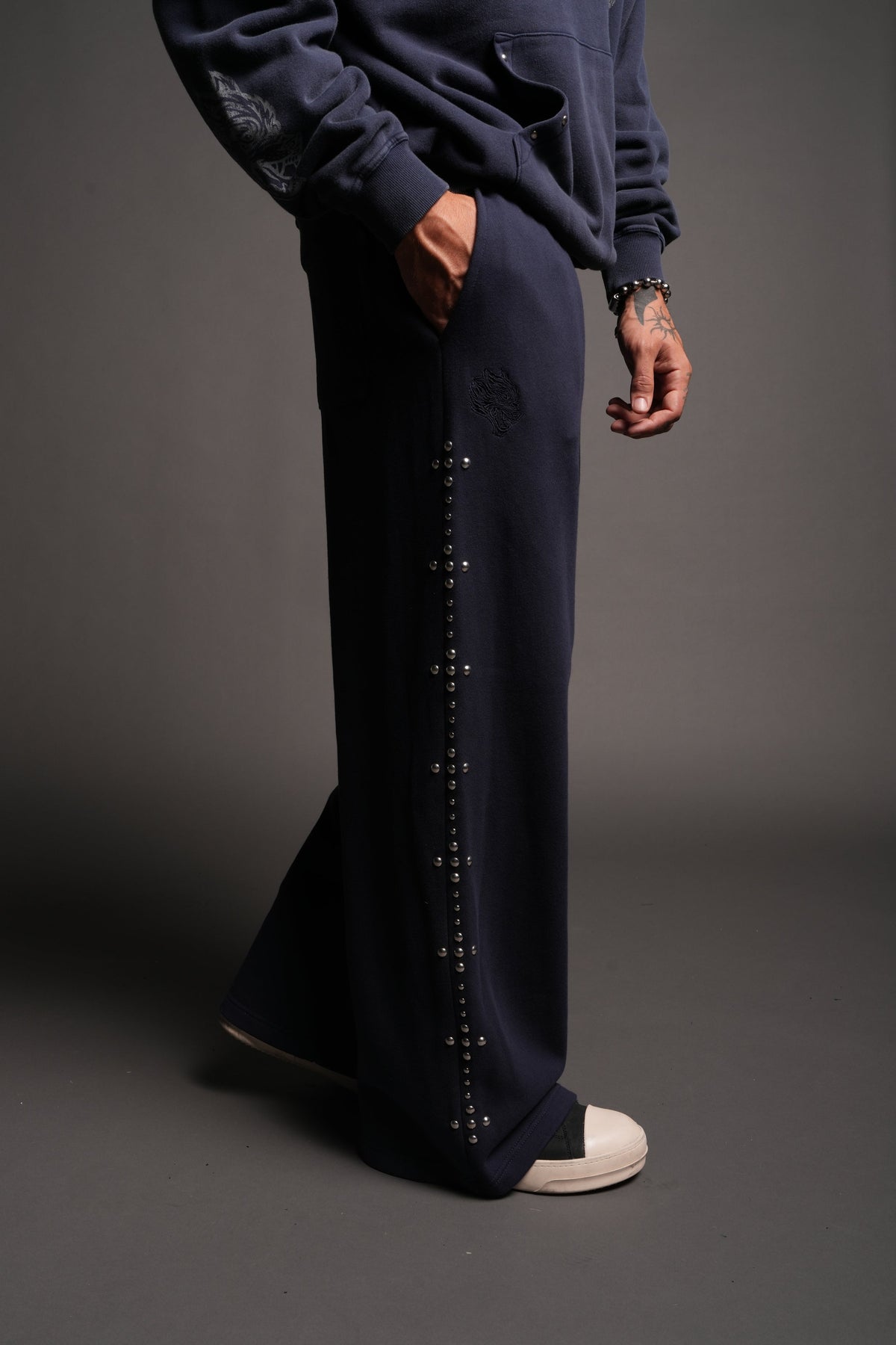 Wolves Heritage Lennox Sweat Pants In Navy - imagem 5