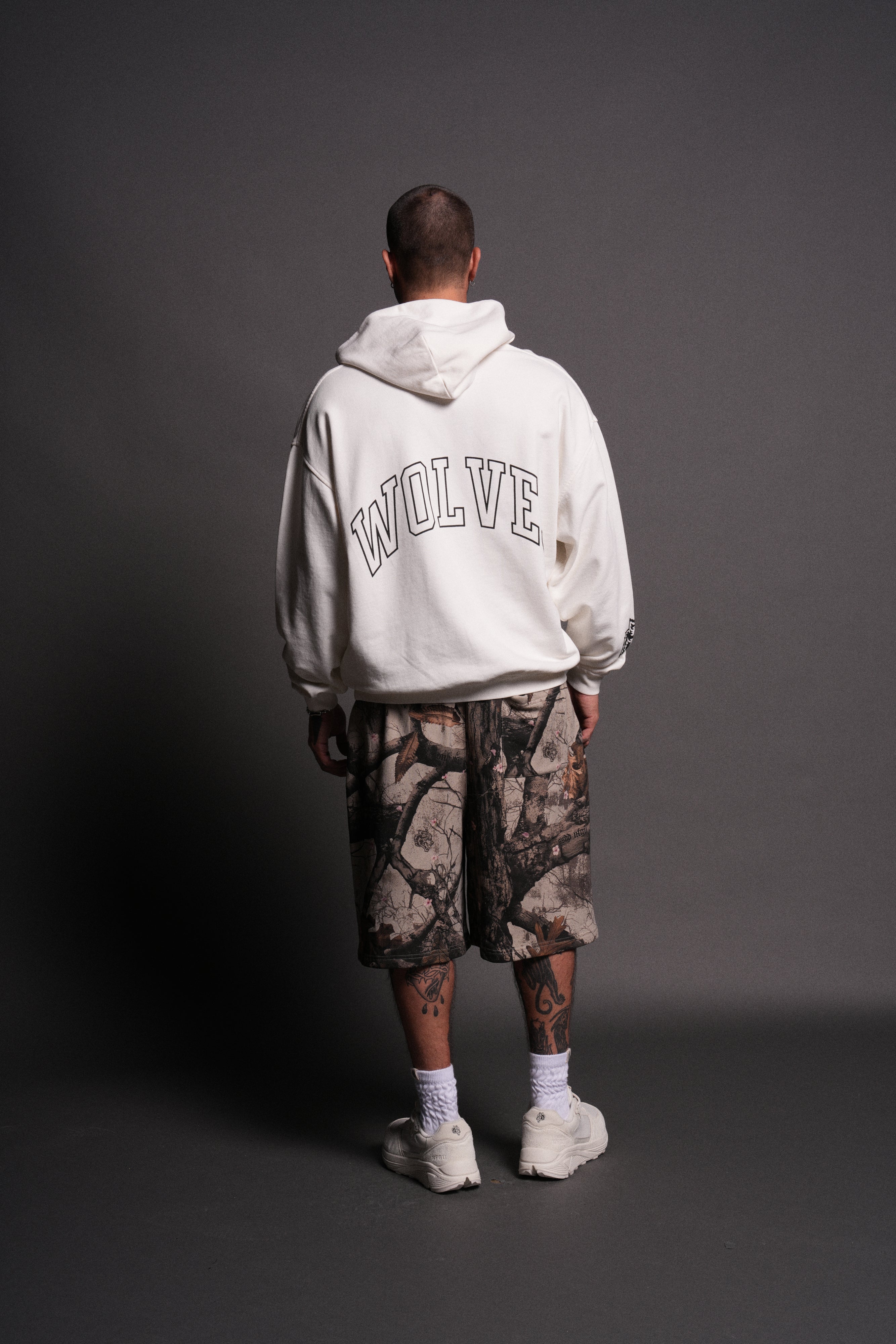 Enraged "Grunge" Hoodie in Cream — imagem 6