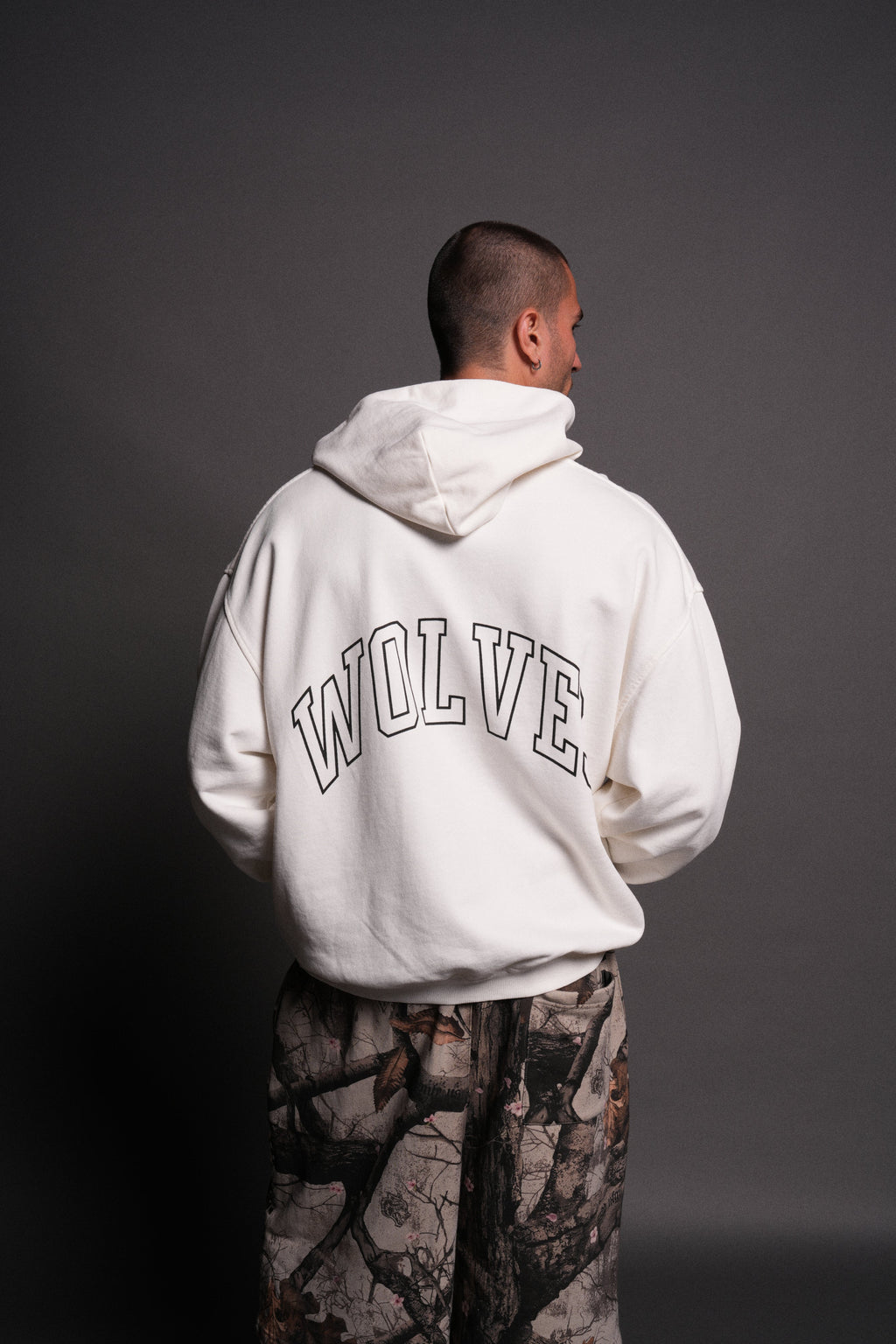 Enraged "Grunge" Hoodie in Cream — imagem 2
