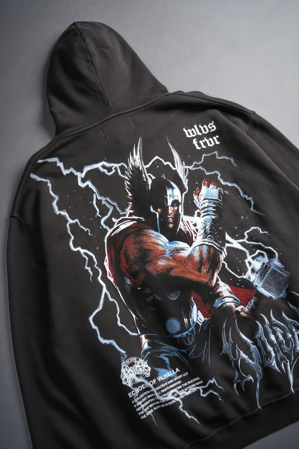 God Of Thunder "Pierce" Hoodie in Wolf Gray — imagem 7