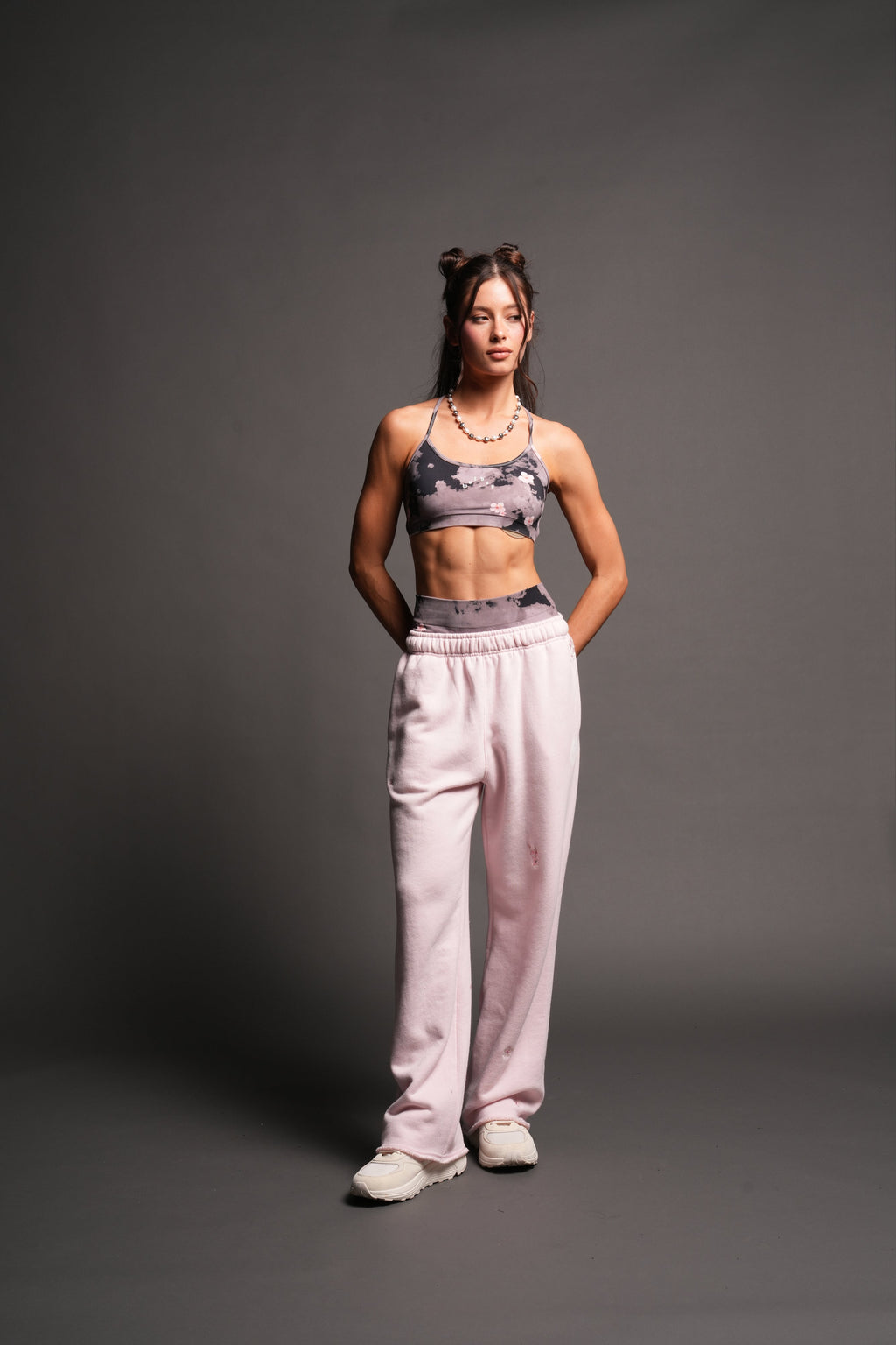 Dual Wolf Sakura Premium Big Cozy Sweats In Blush Pink — imagem 8