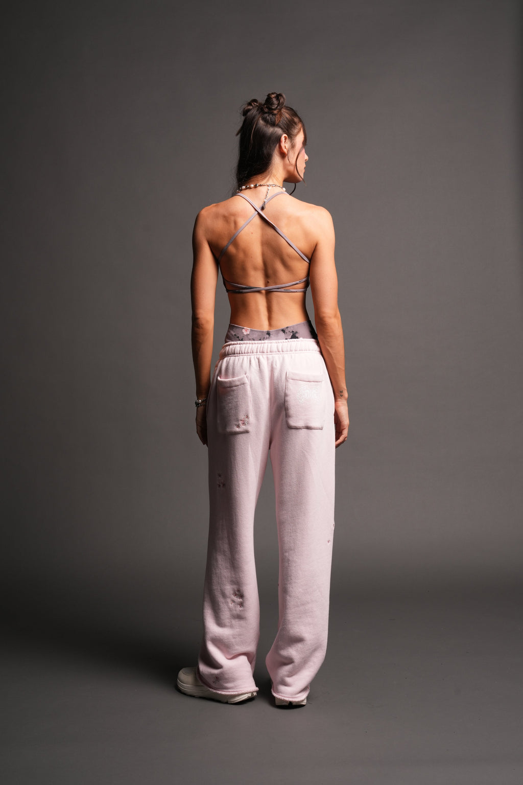 Dual Wolf Sakura Premium Big Cozy Sweats In Blush Pink — imagem 9