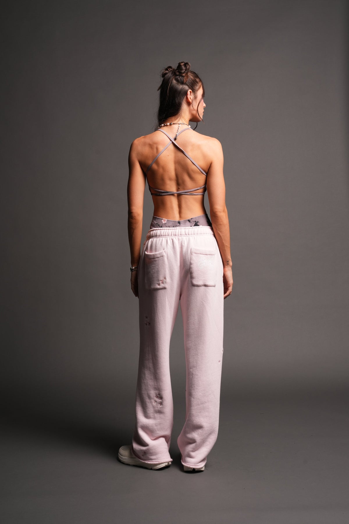 Dual Wolf Sakura Premium Big Cozy Sweats In Blush Pink — imagem 9