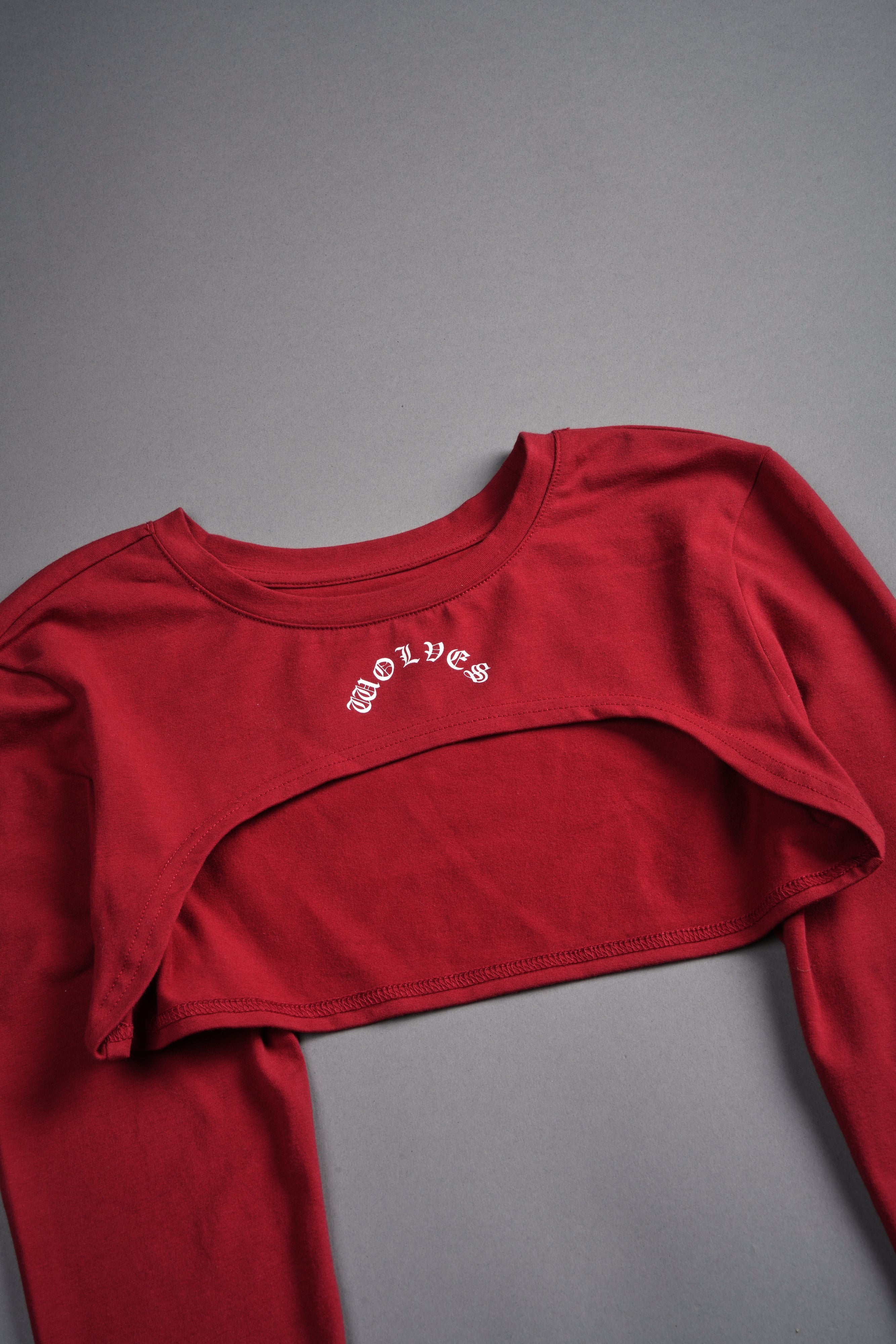 Chopper Elise Eden Pullover Shrug in Carmine Red