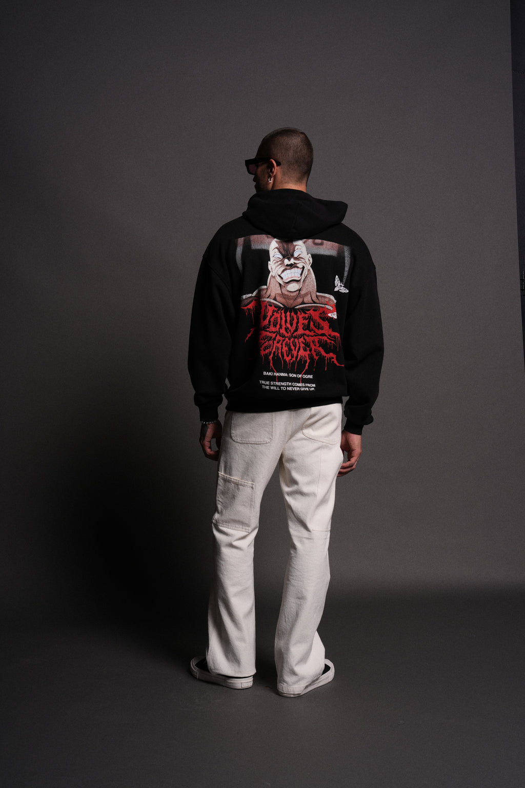 Jack Hammer "Grunge" Hoodie in Black — imagem 8