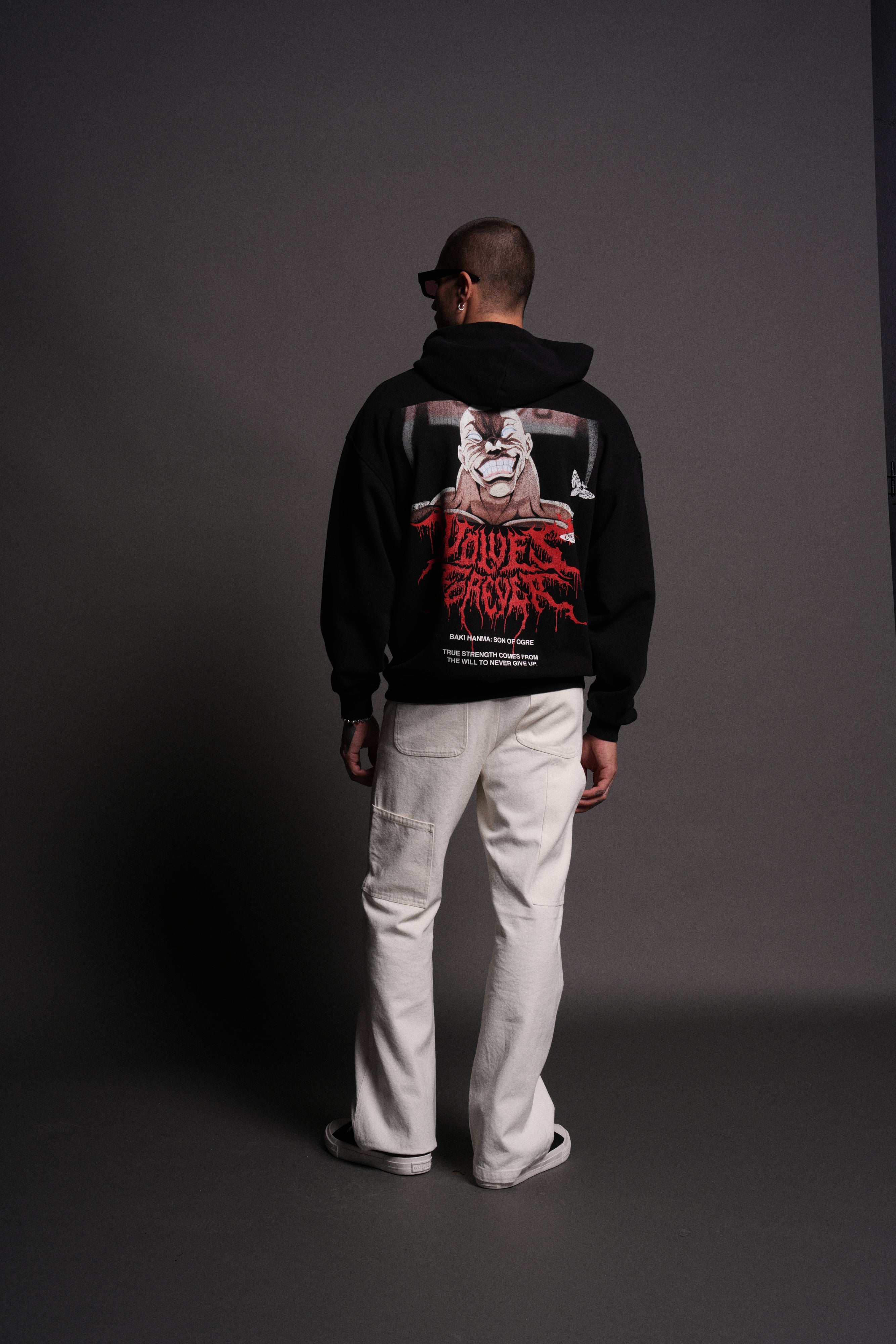 Jack Hammer "Grunge" Hoodie in Black — imagem 8
