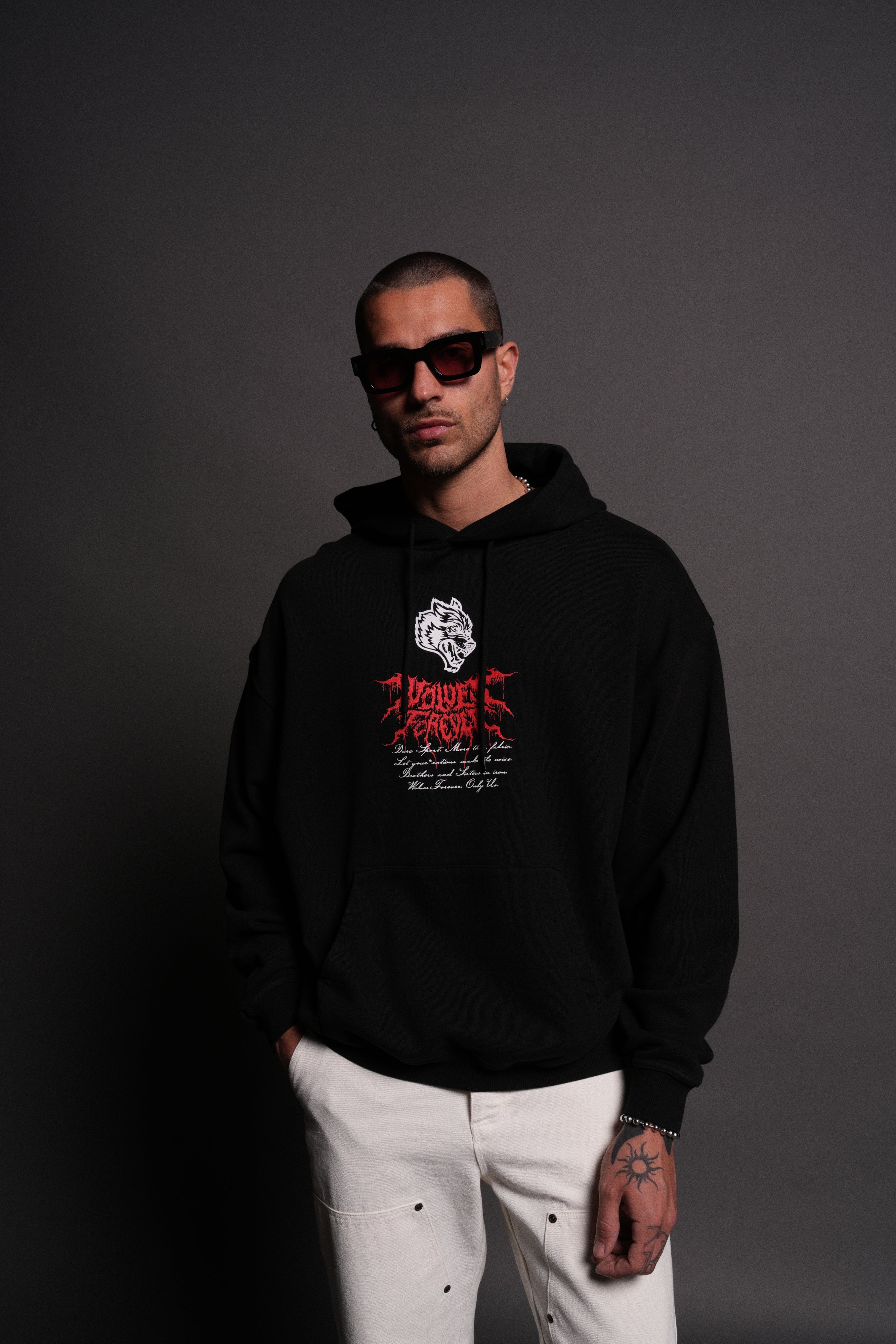 Jack Hammer "Grunge" Hoodie in Black — imagem 2