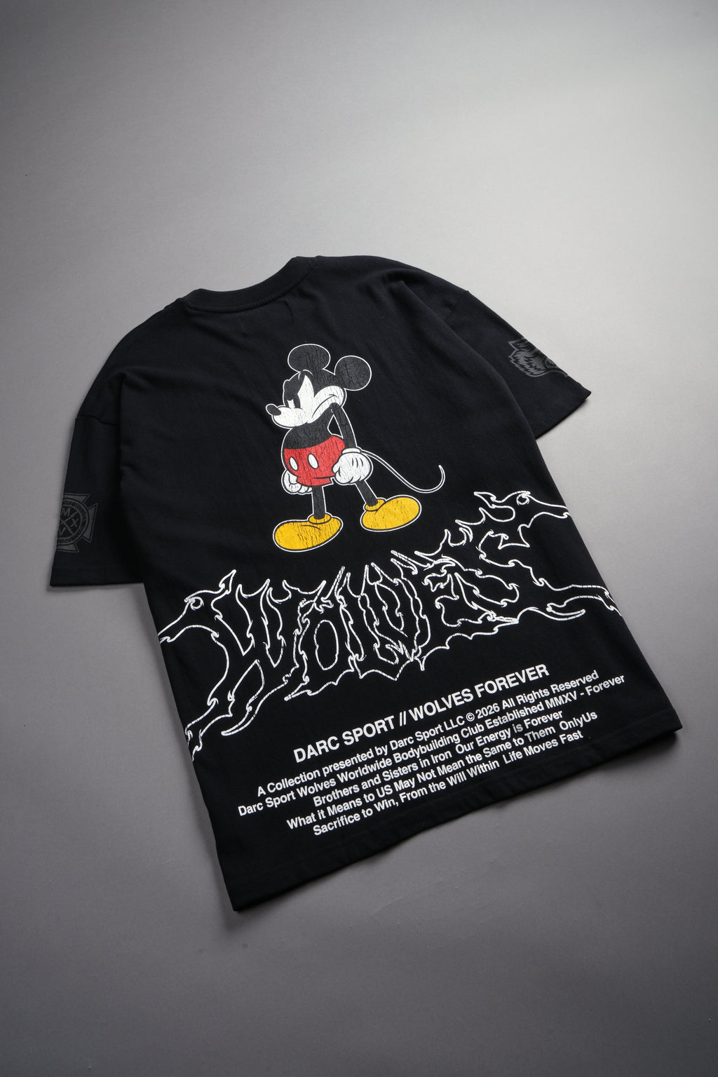 Mickey Wlvsfrvr Premium Oversized Tee in Black