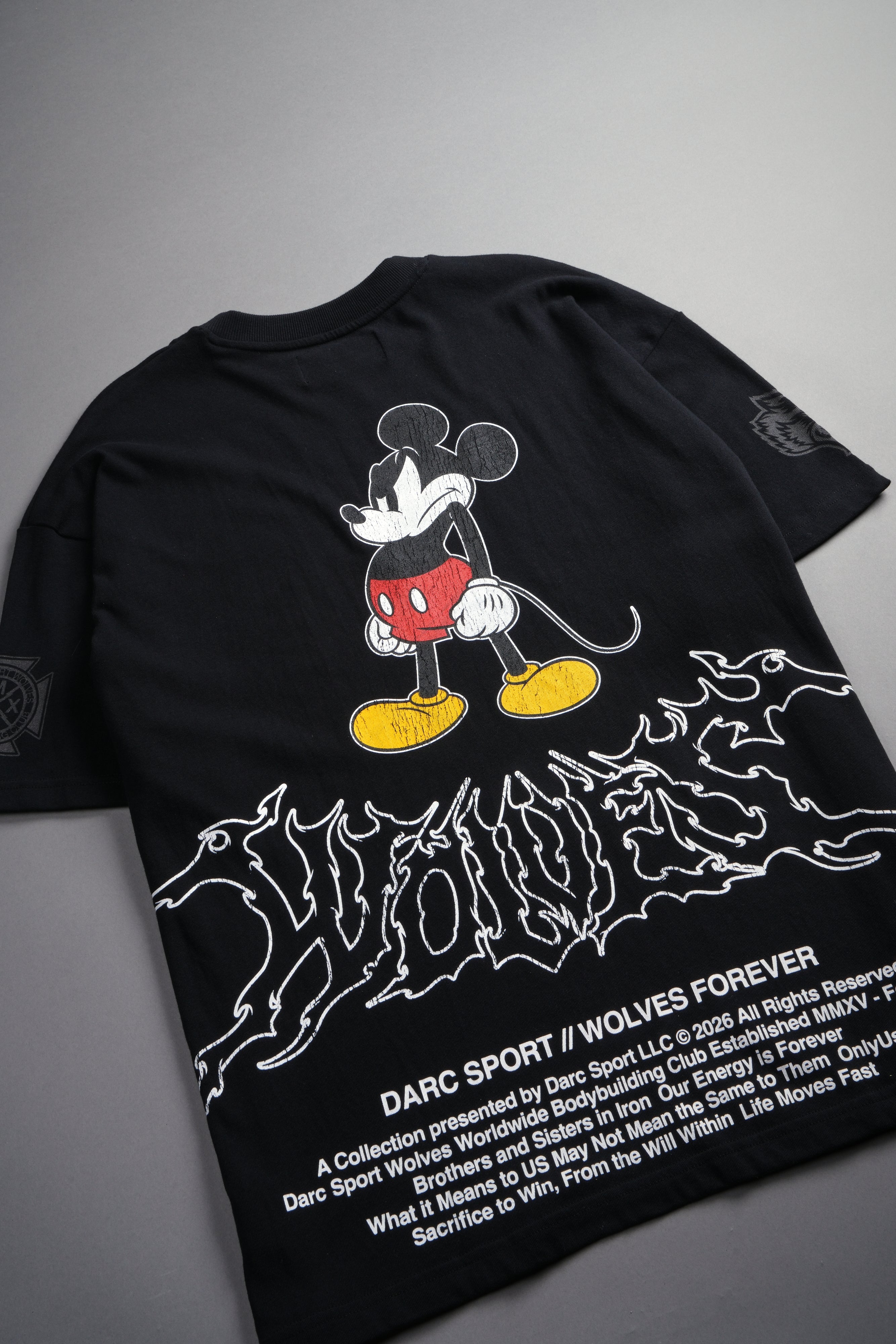 Mickey Wlvsfrvr Premium Oversized Tee in Black