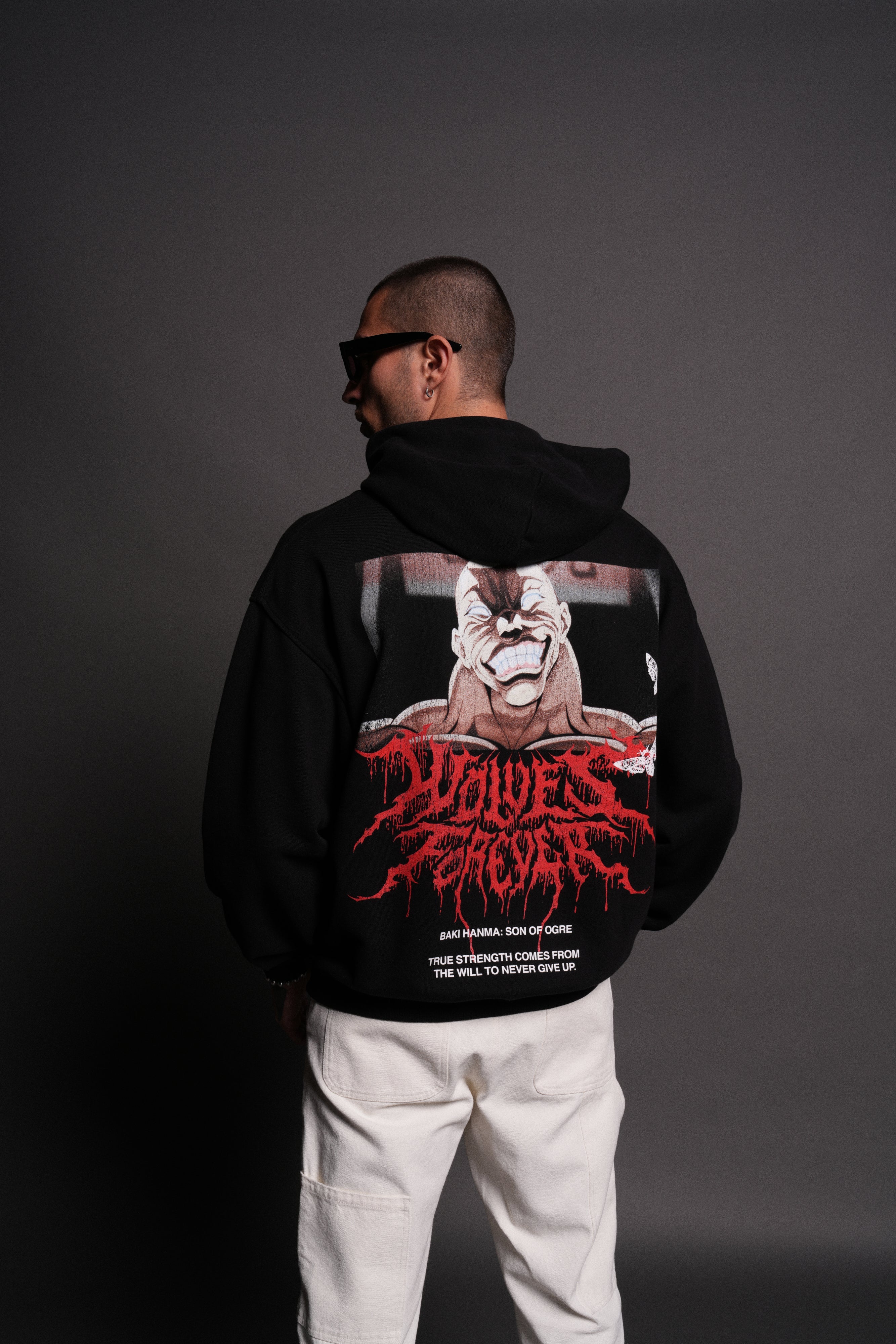 Jack Hammer "Grunge" Hoodie in Black — imagem 4