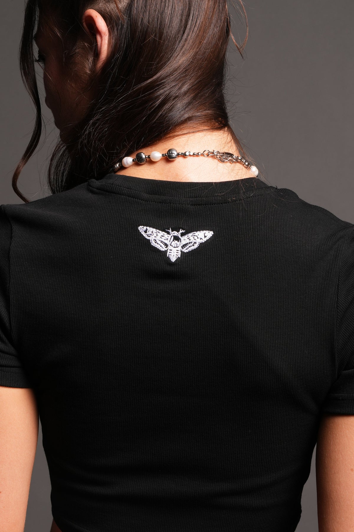 She Pyramid  Ribbed Baby Tee In Black — imagem 6