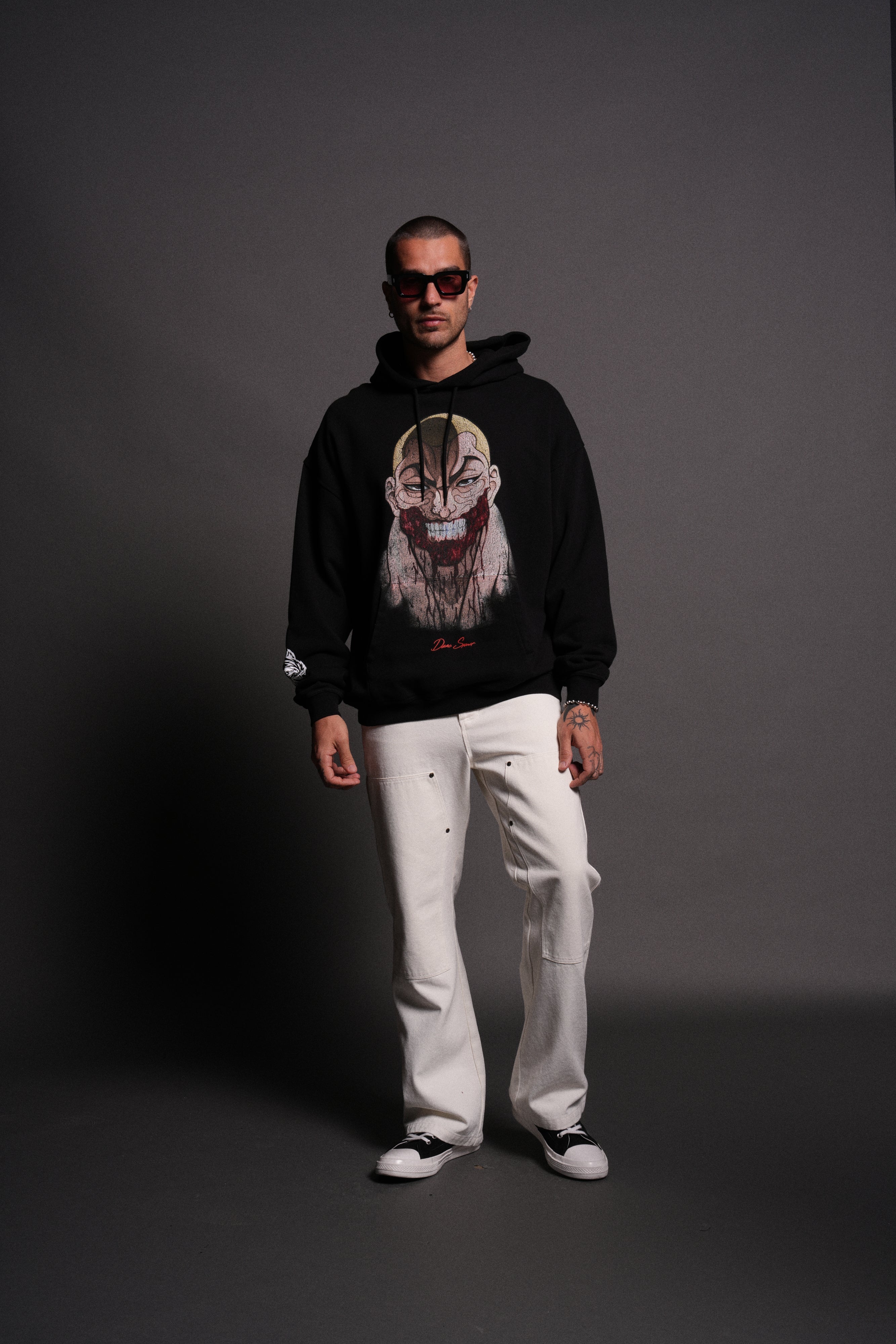 Enraged "Grunge" Hoodie in Black — imagem 5