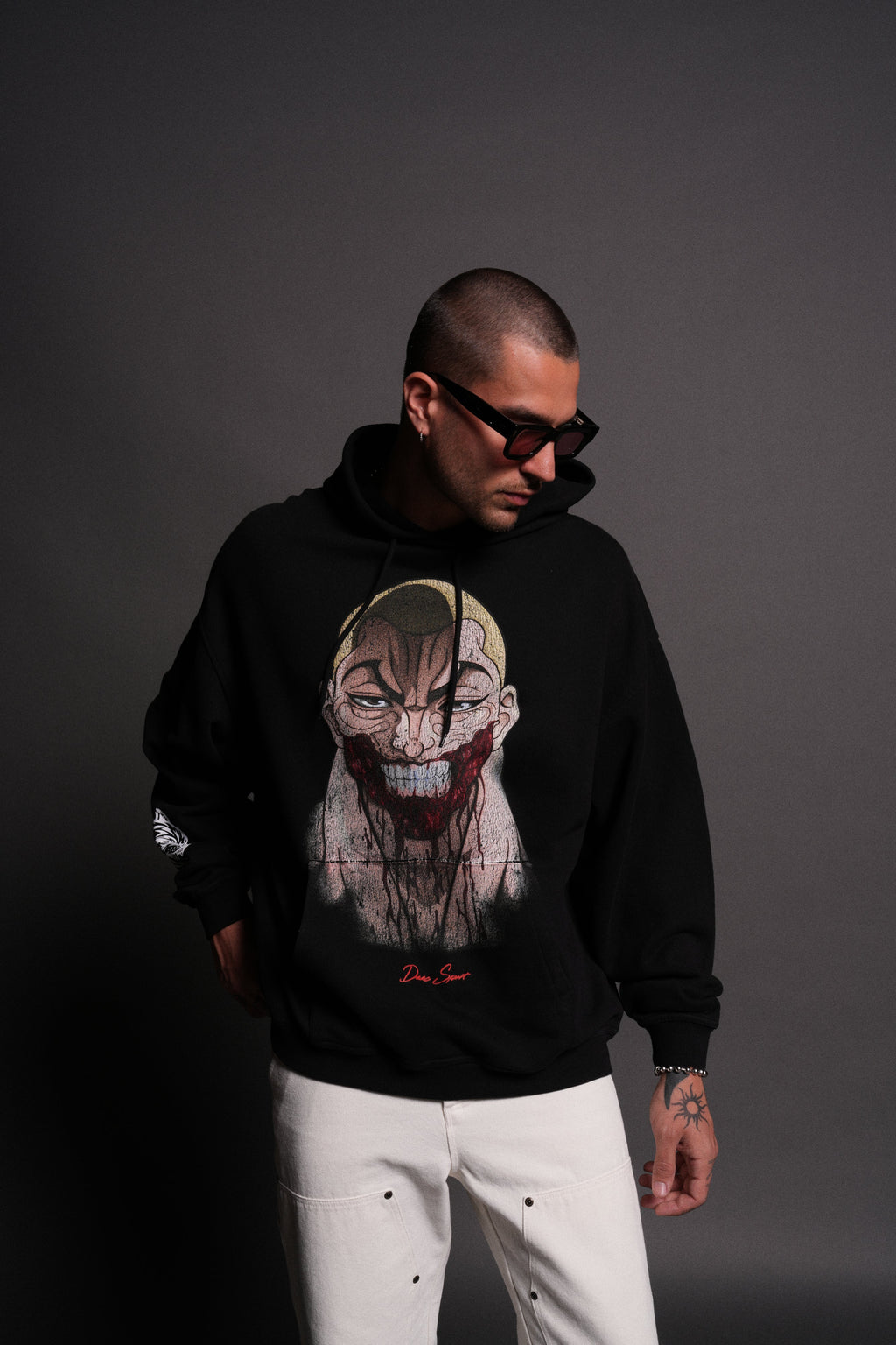 Enraged "Grunge" Hoodie in Black — imagem 4