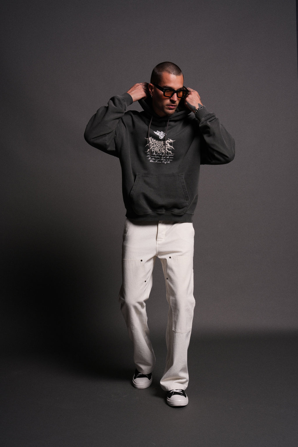 Jack Hammer "Grunge" Hoodie in Wolf Gray — imagem 7