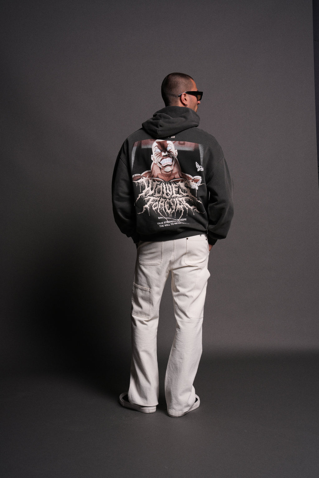 Jack Hammer "Grunge" Hoodie in Wolf Gray — imagem 8