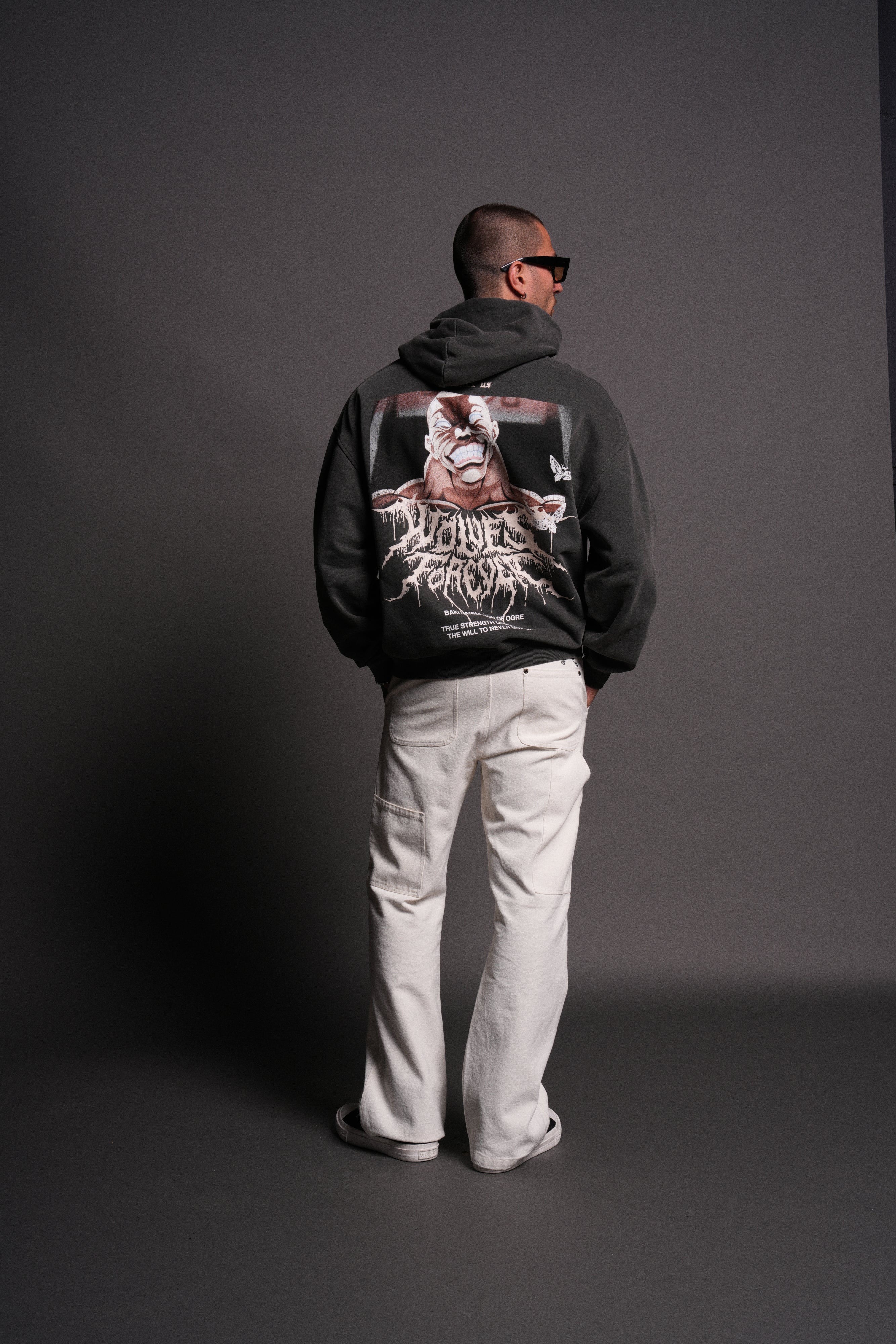 Jack Hammer "Grunge" Hoodie in Wolf Gray — imagem 8