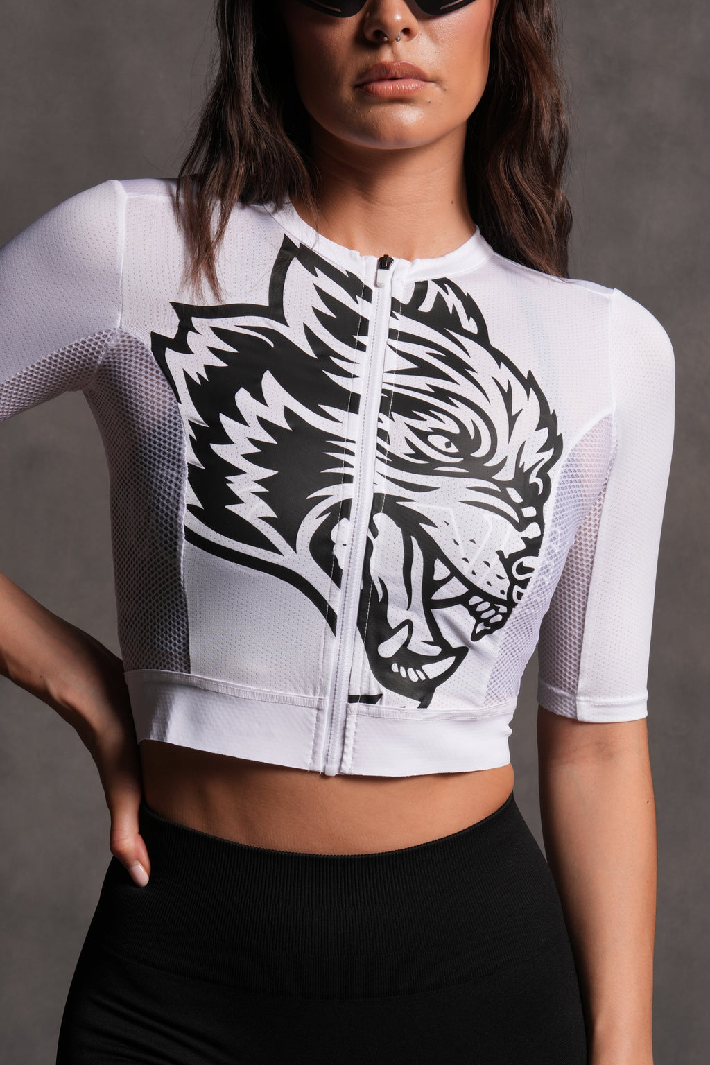 Big Wolf She Cycling Jersey in White — imagem 12