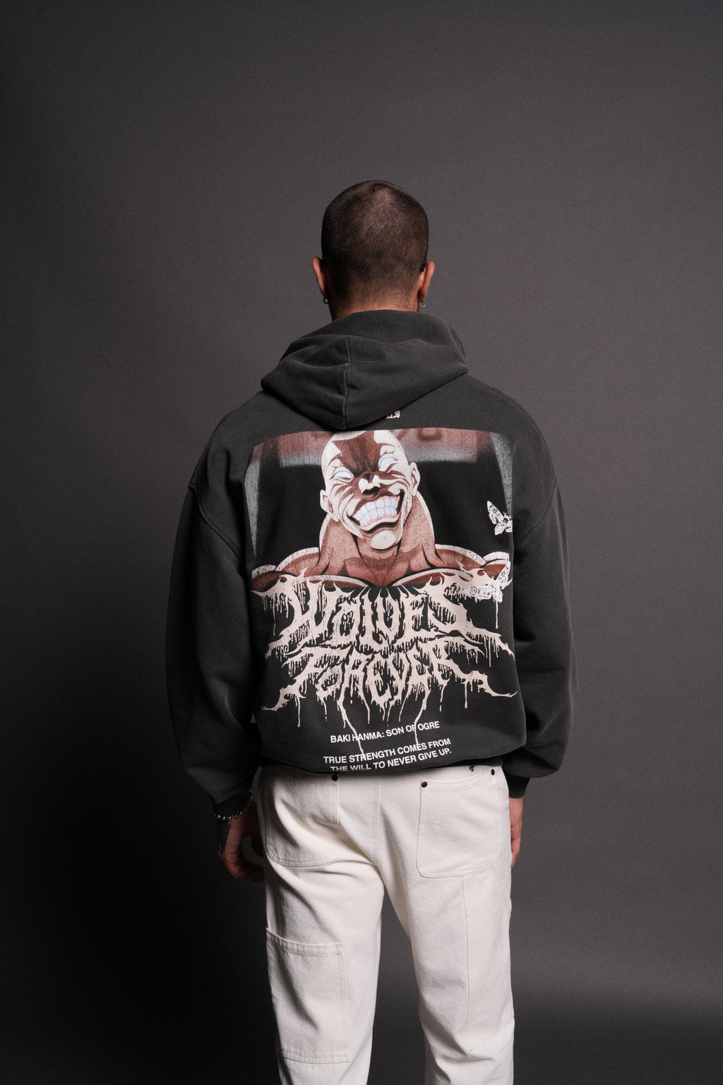 Jack Hammer "Grunge" Hoodie in Wolf Gray — imagem 4