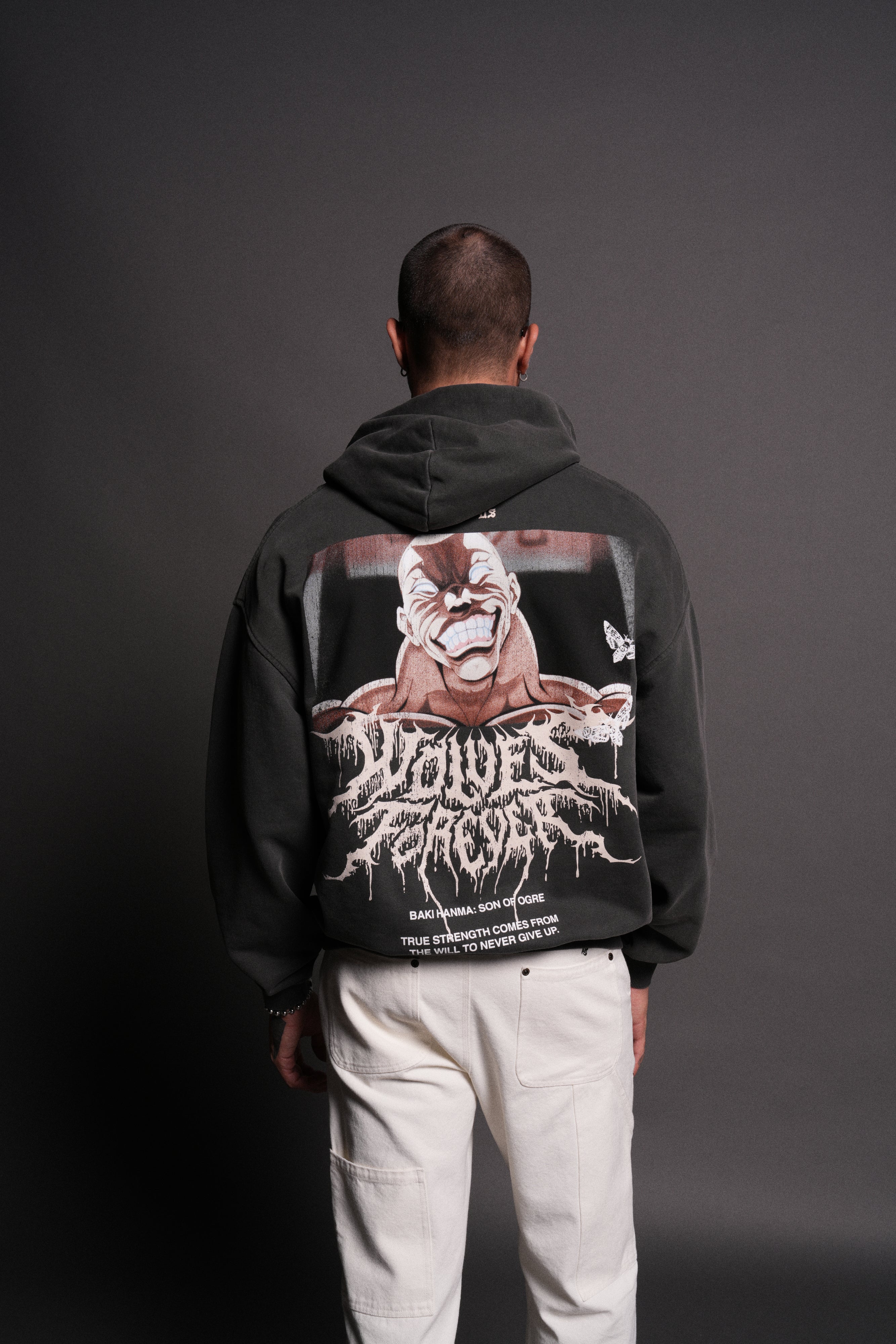 Jack Hammer "Grunge" Hoodie in Wolf Gray — imagem 4
