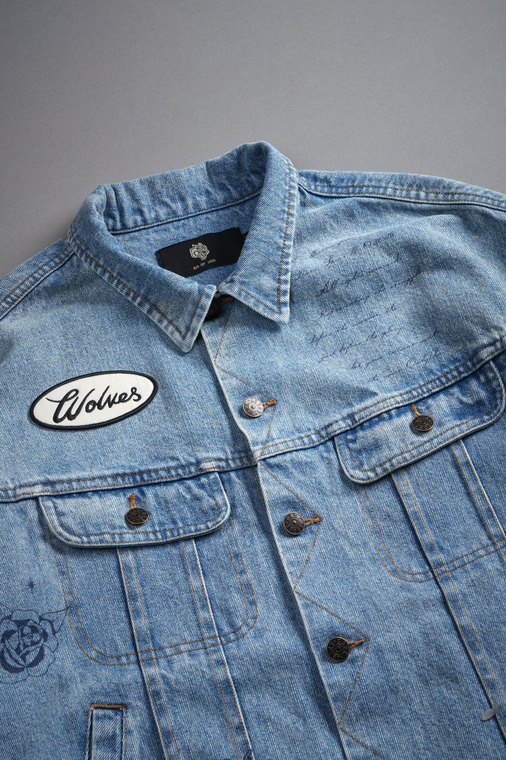 Mickey Flash Cropped American Denim Jacket in Light Wash