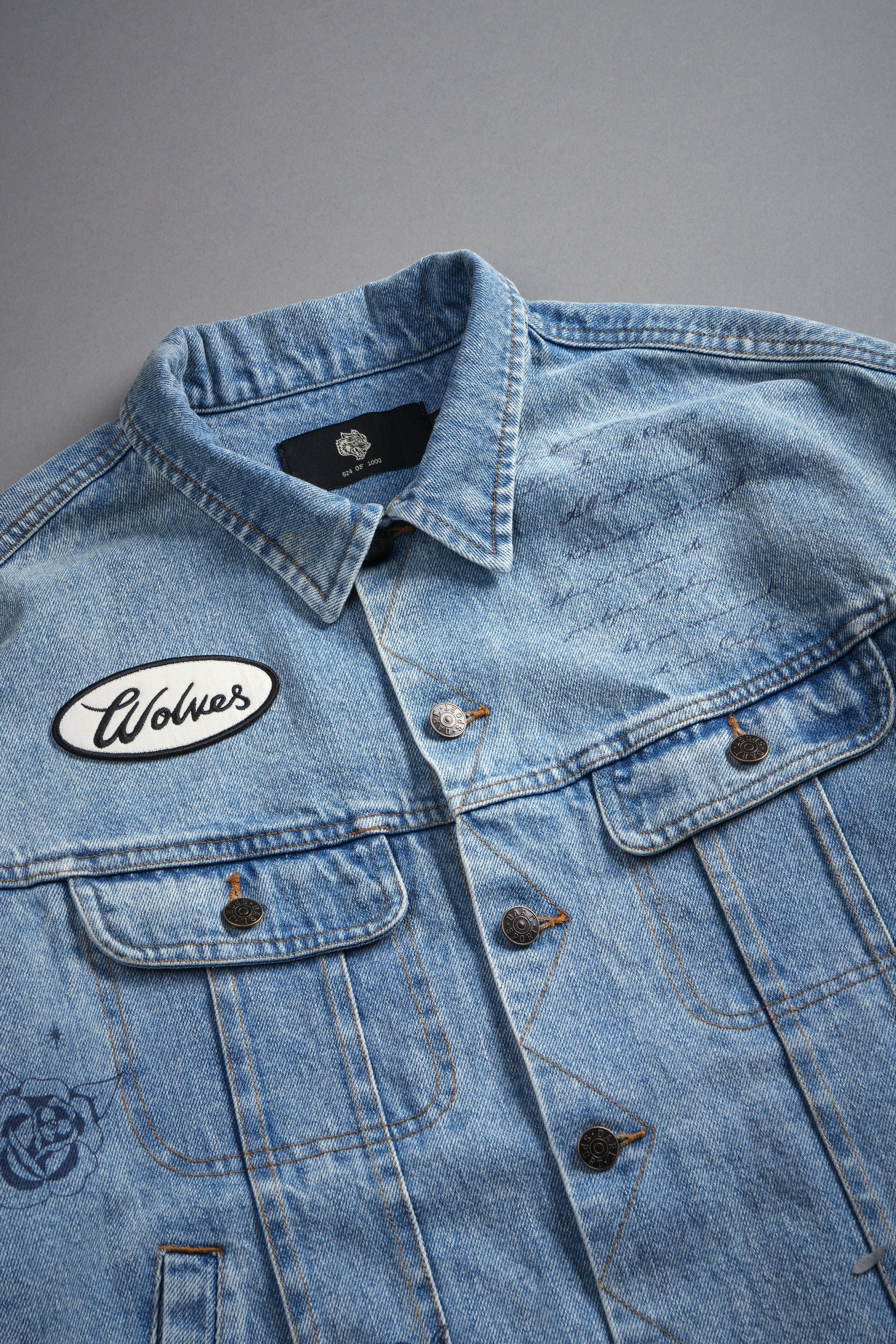 Mickey Flash Cropped American Denim Jacket in Light Wash