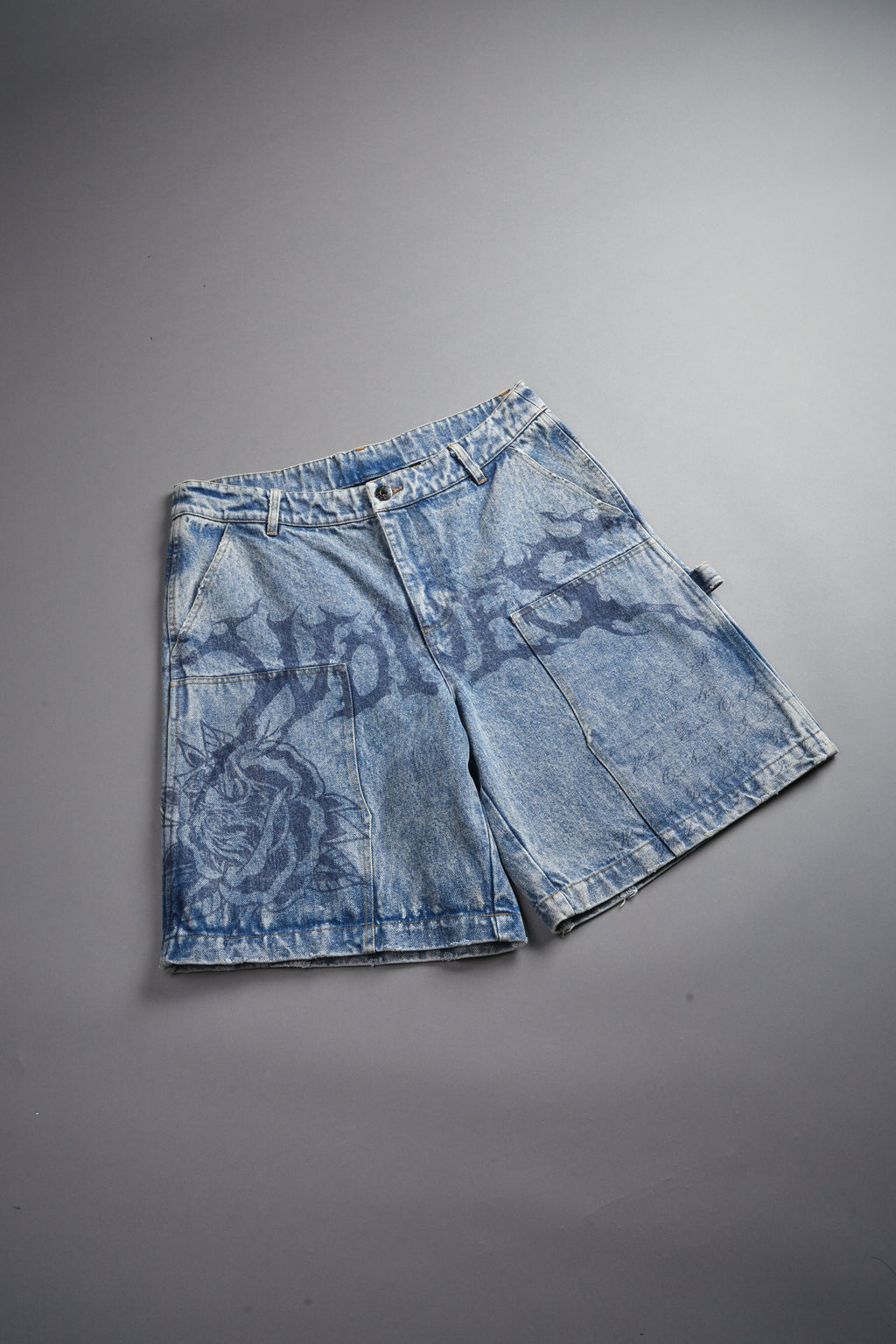 Hesh Rose Denim Carpenter Short in Light Wash