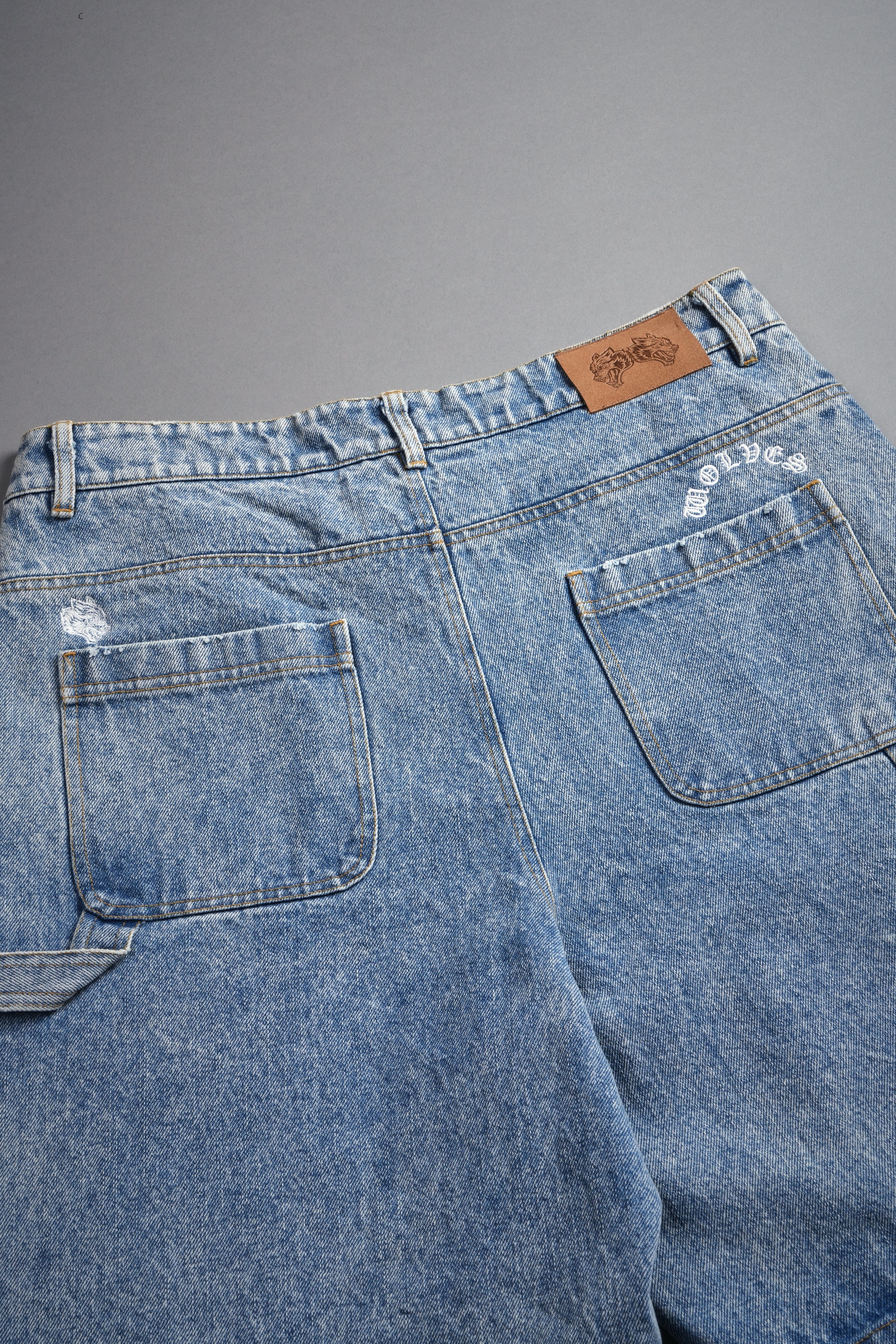 Hesh Rose Denim Carpenter Short in Light Wash